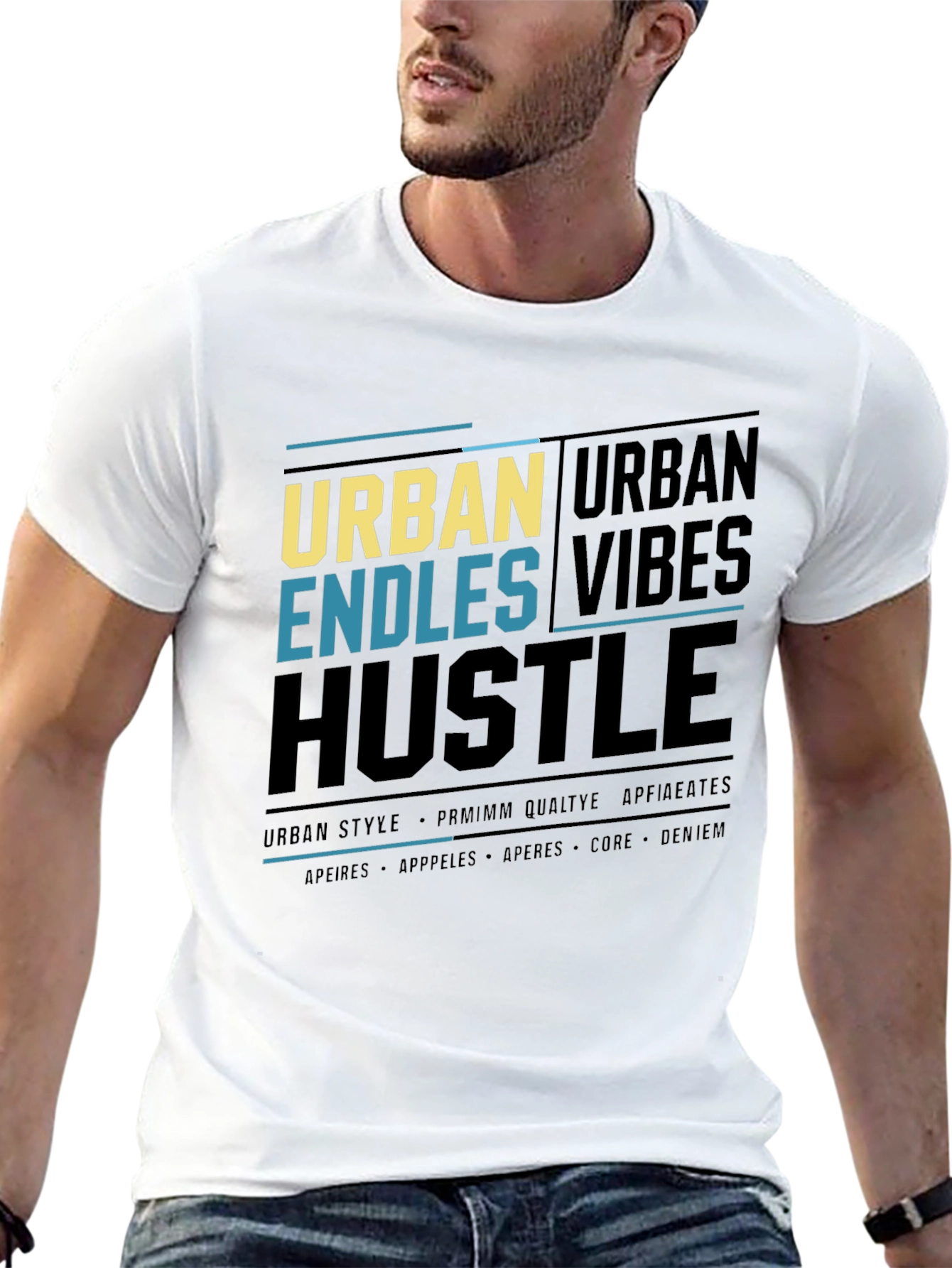 Urban Hustle Graphic Print Mens T-Shirt