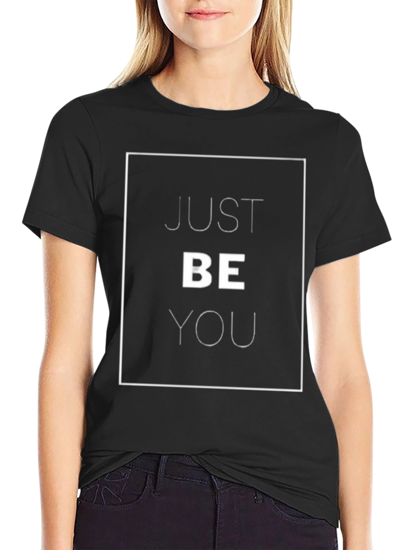 Just Be You Graphic Tee - Stylish Black T-Shirt