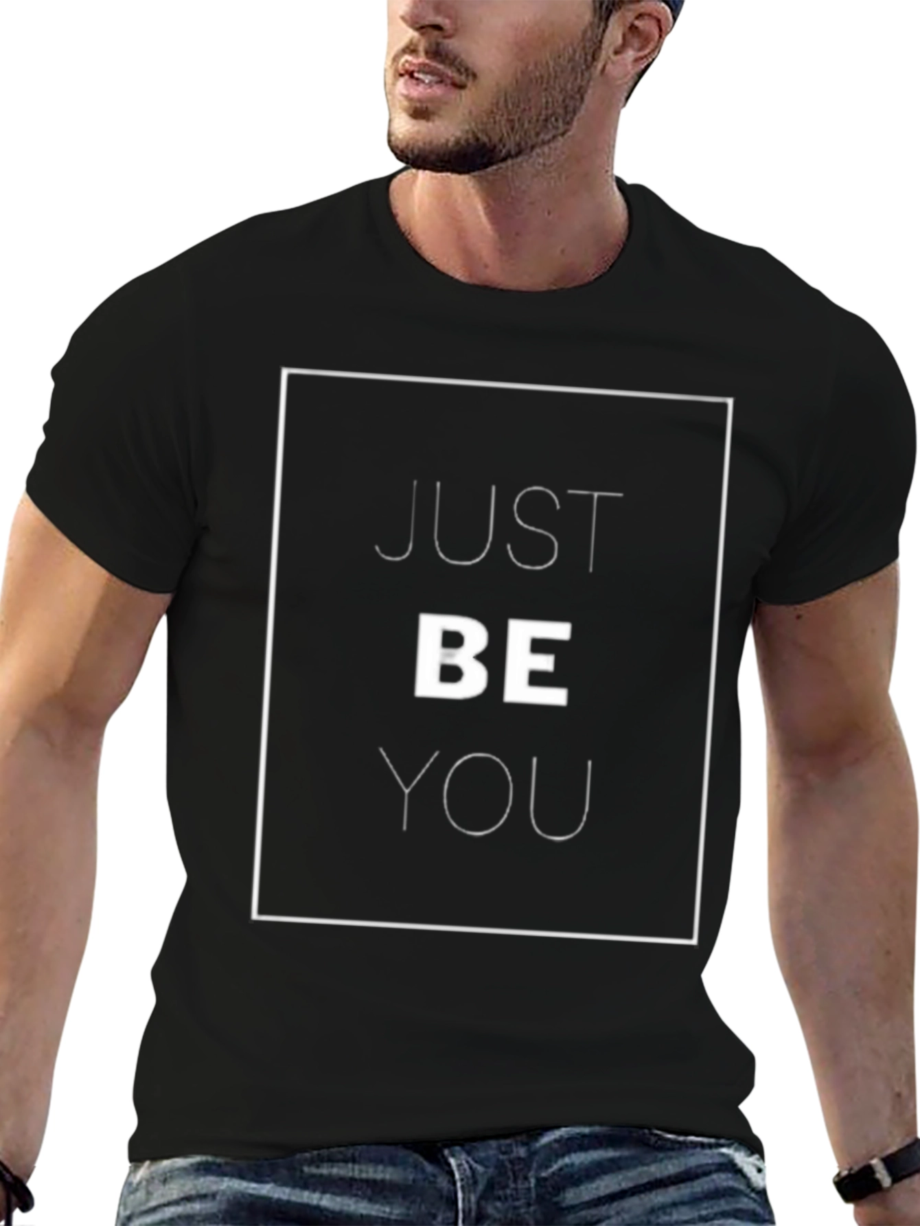 Just Be You Graphic Tee - Stylish Black T-Shirt