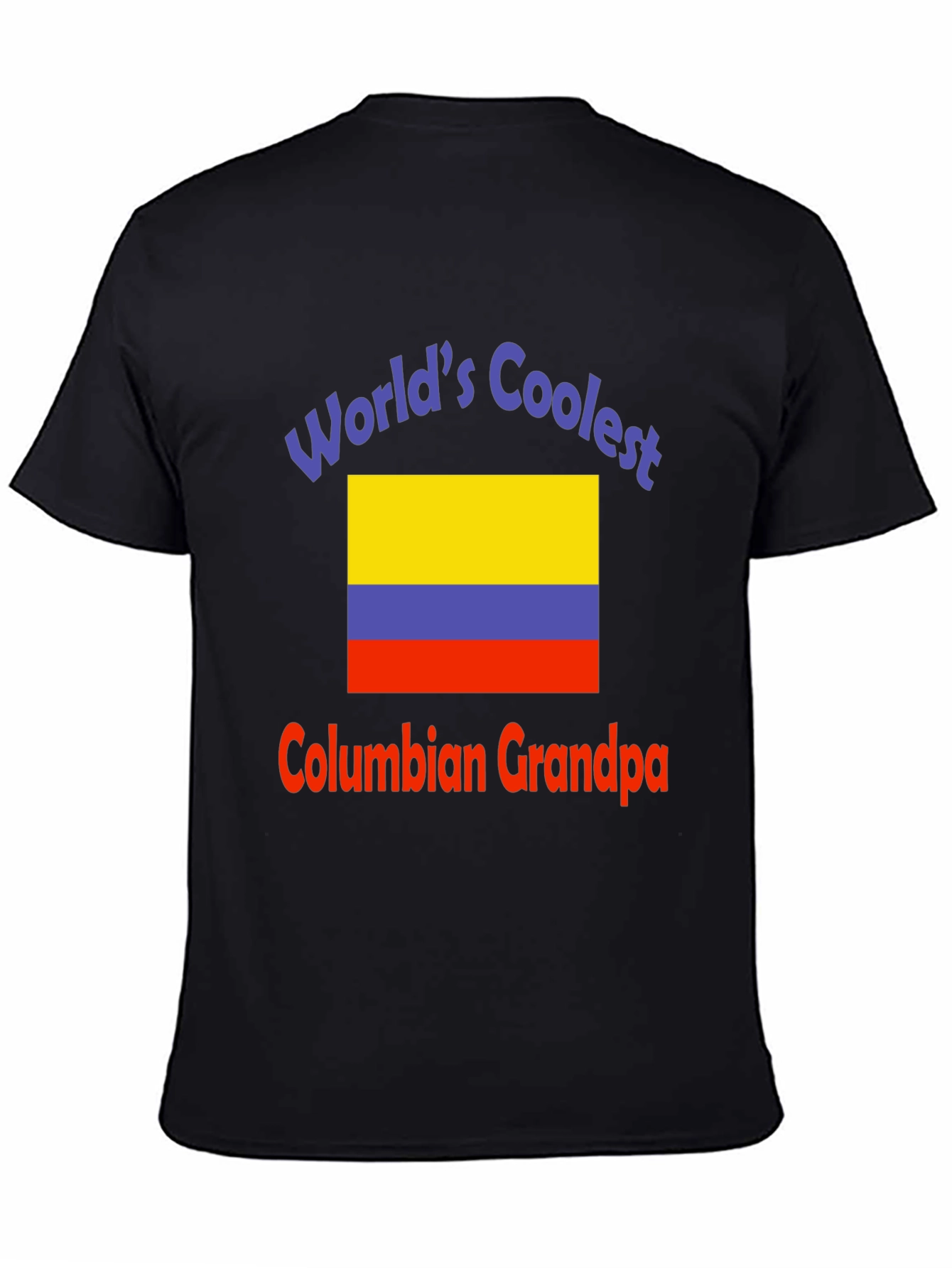 Worlds Coolest Colombian Grandpa Black T-Shirt