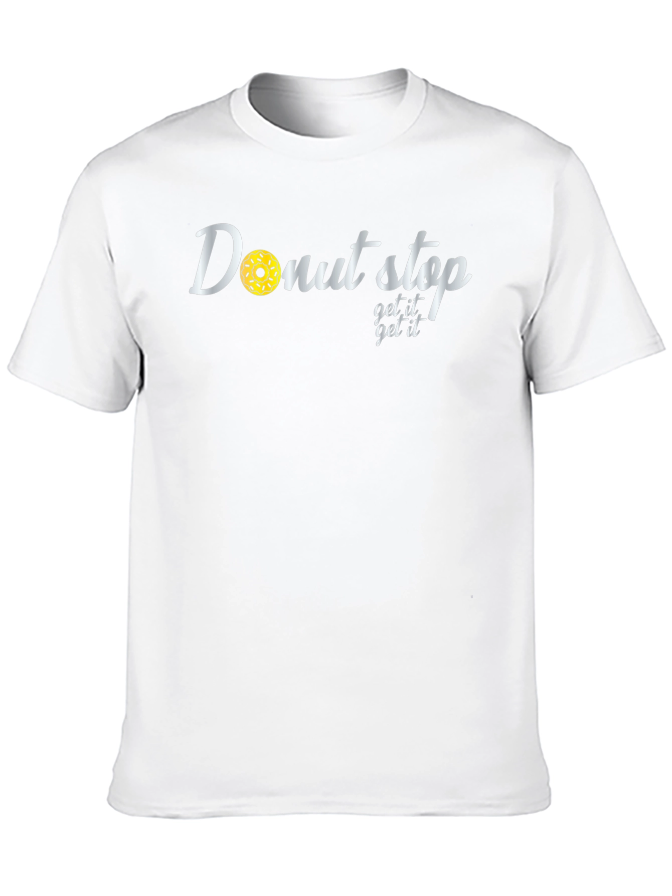Donut Stop Get It Get It Black T-Shirt