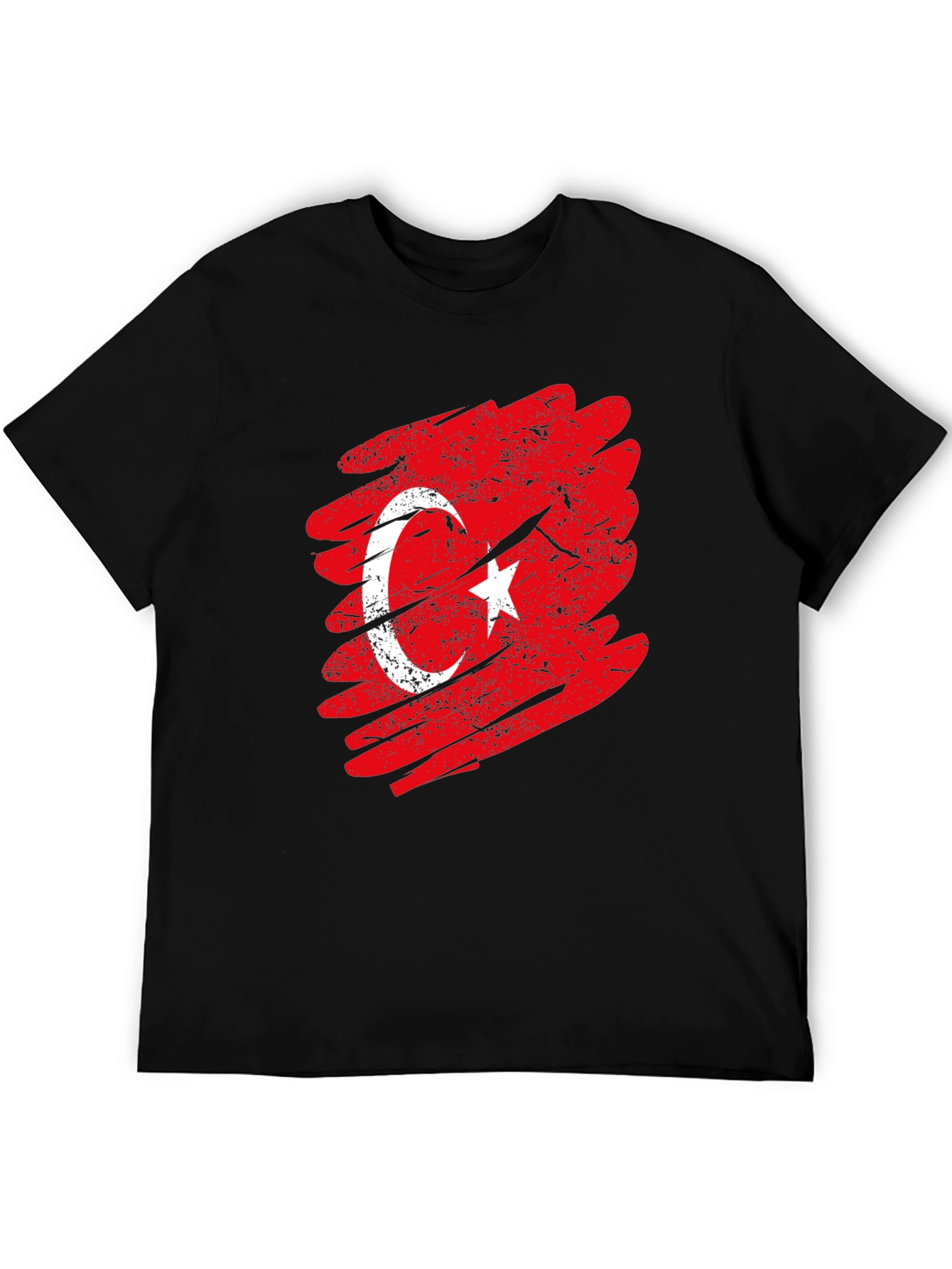 Turkish Flag T-Shirt Distressed Design Patriotic Tee