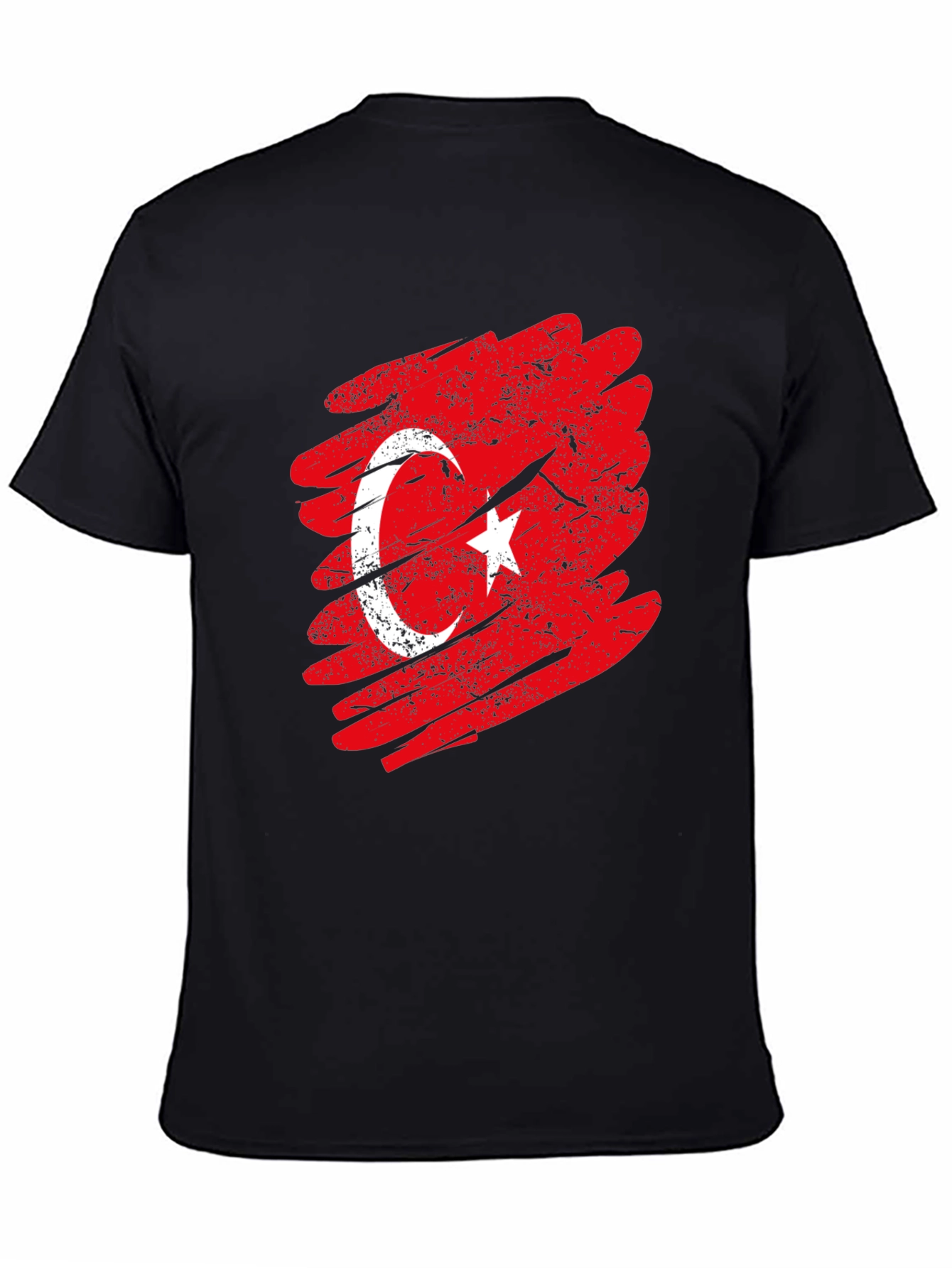 Turkish Flag T-Shirt Distressed Design Patriotic Tee
