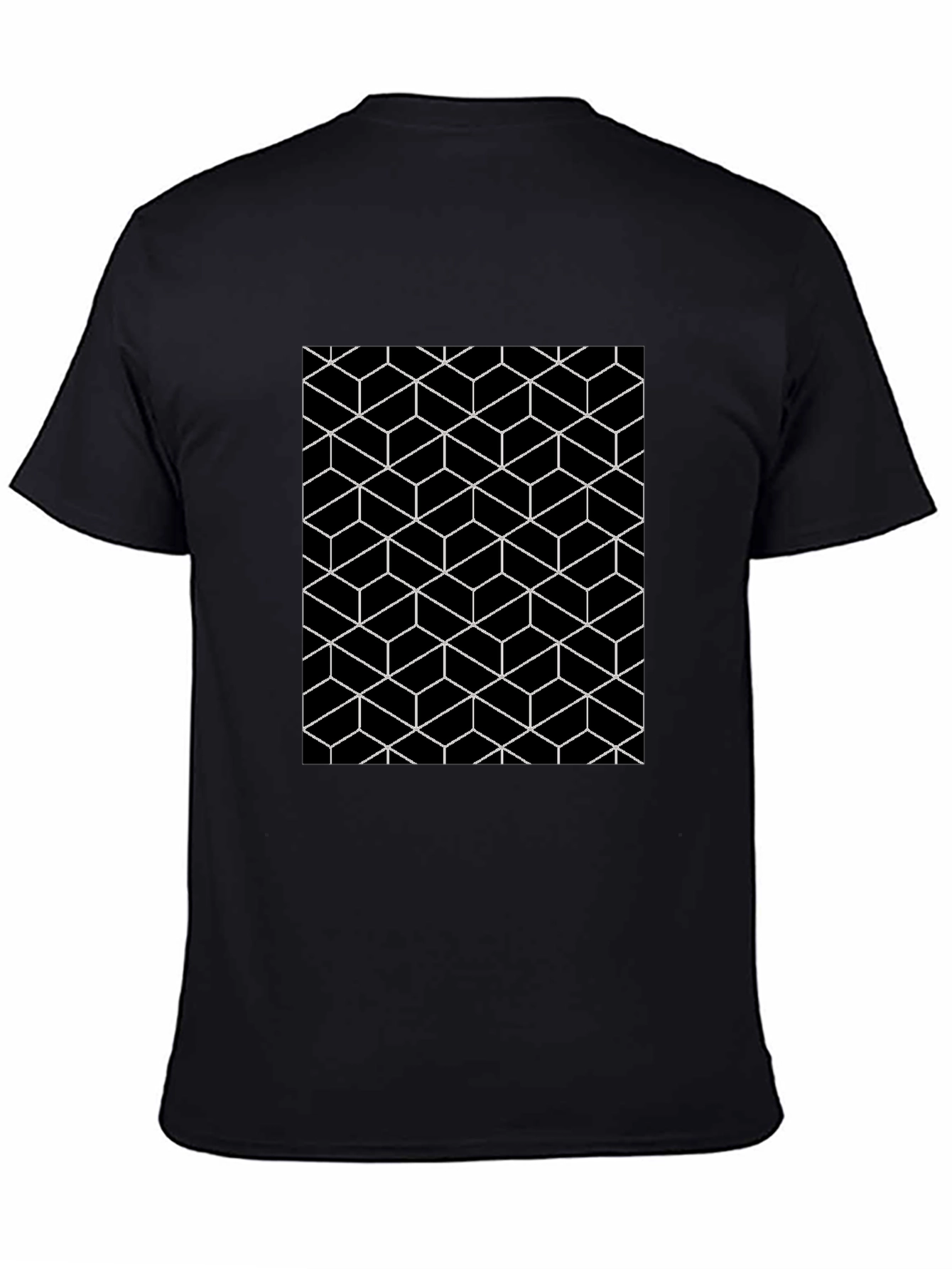 Geometric Illusion Black Tee