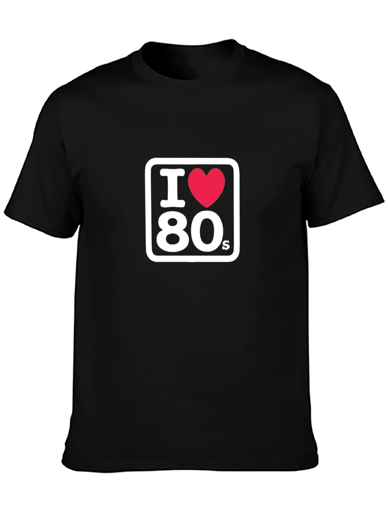 I Love the 80s Black Graphic T-Shirt