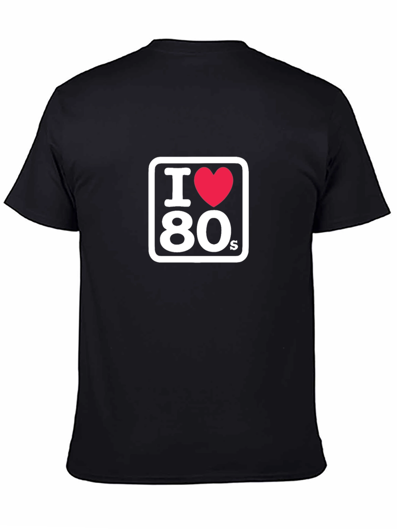 I Love the 80s Black Graphic T-Shirt