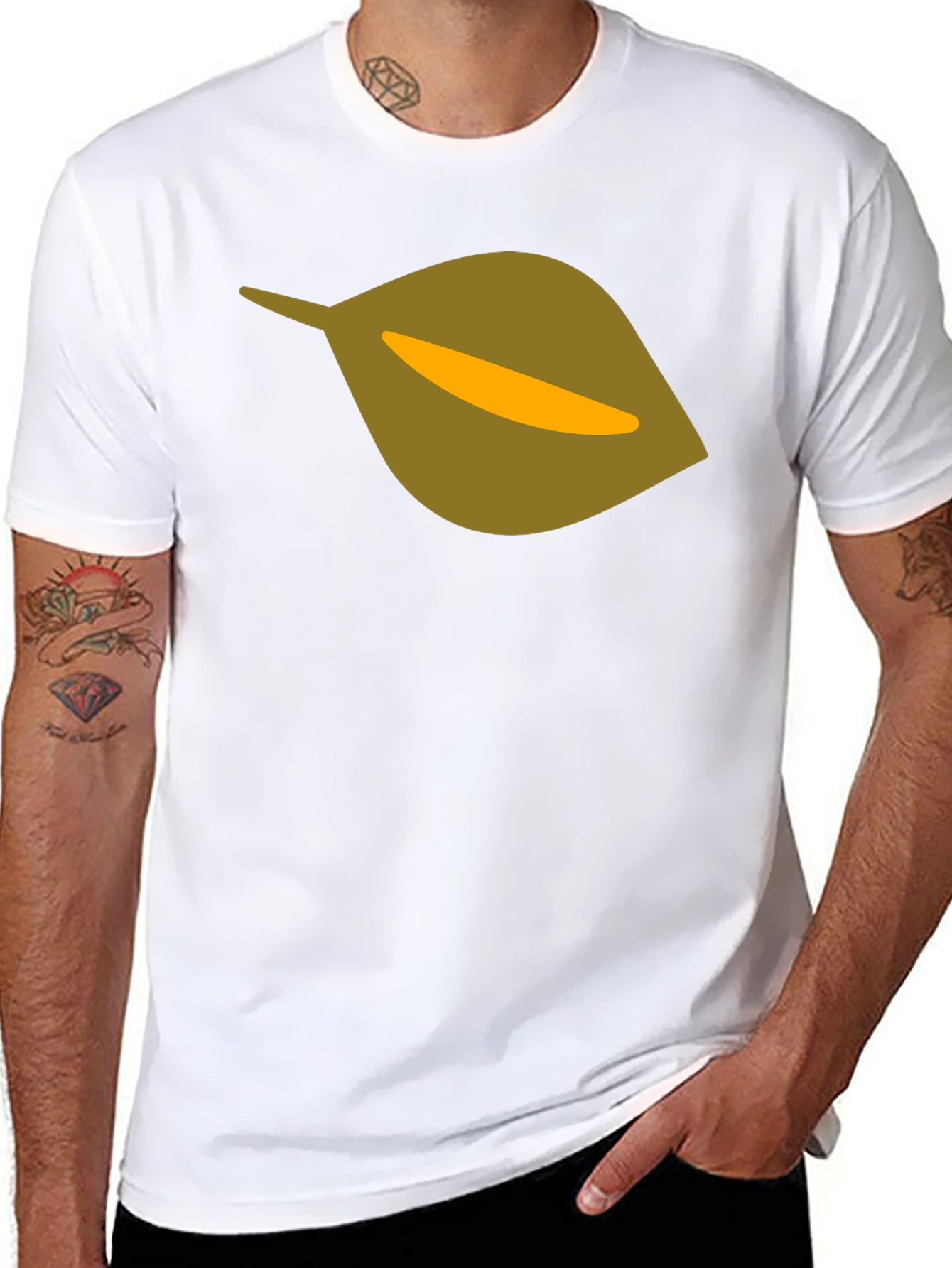 Leaf Graphic Black T-Shirt