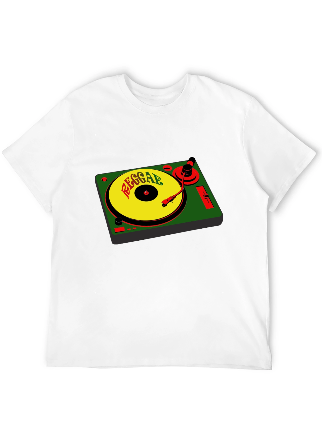 Reggae Turntable Graphic Black T-Shirt