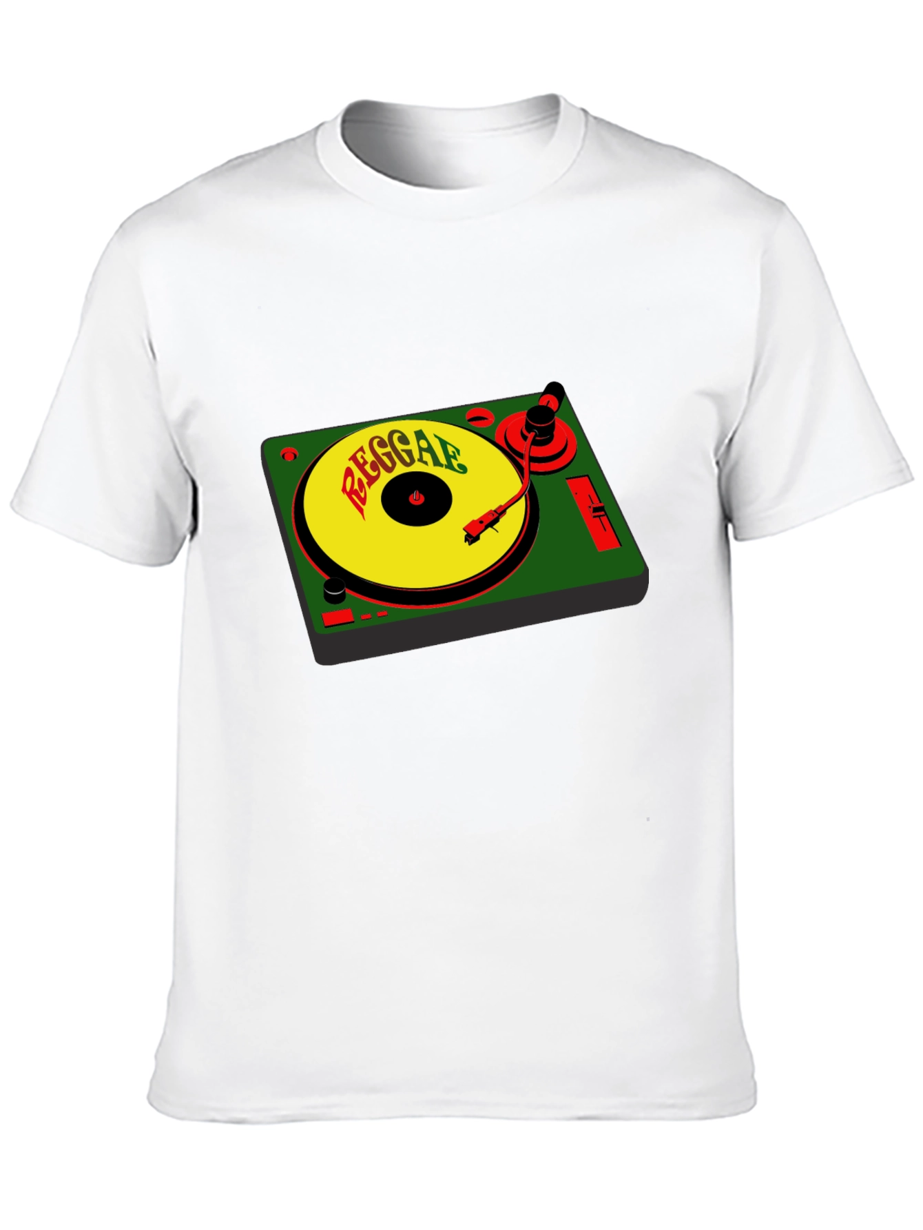 Reggae Turntable Graphic Black T-Shirt
