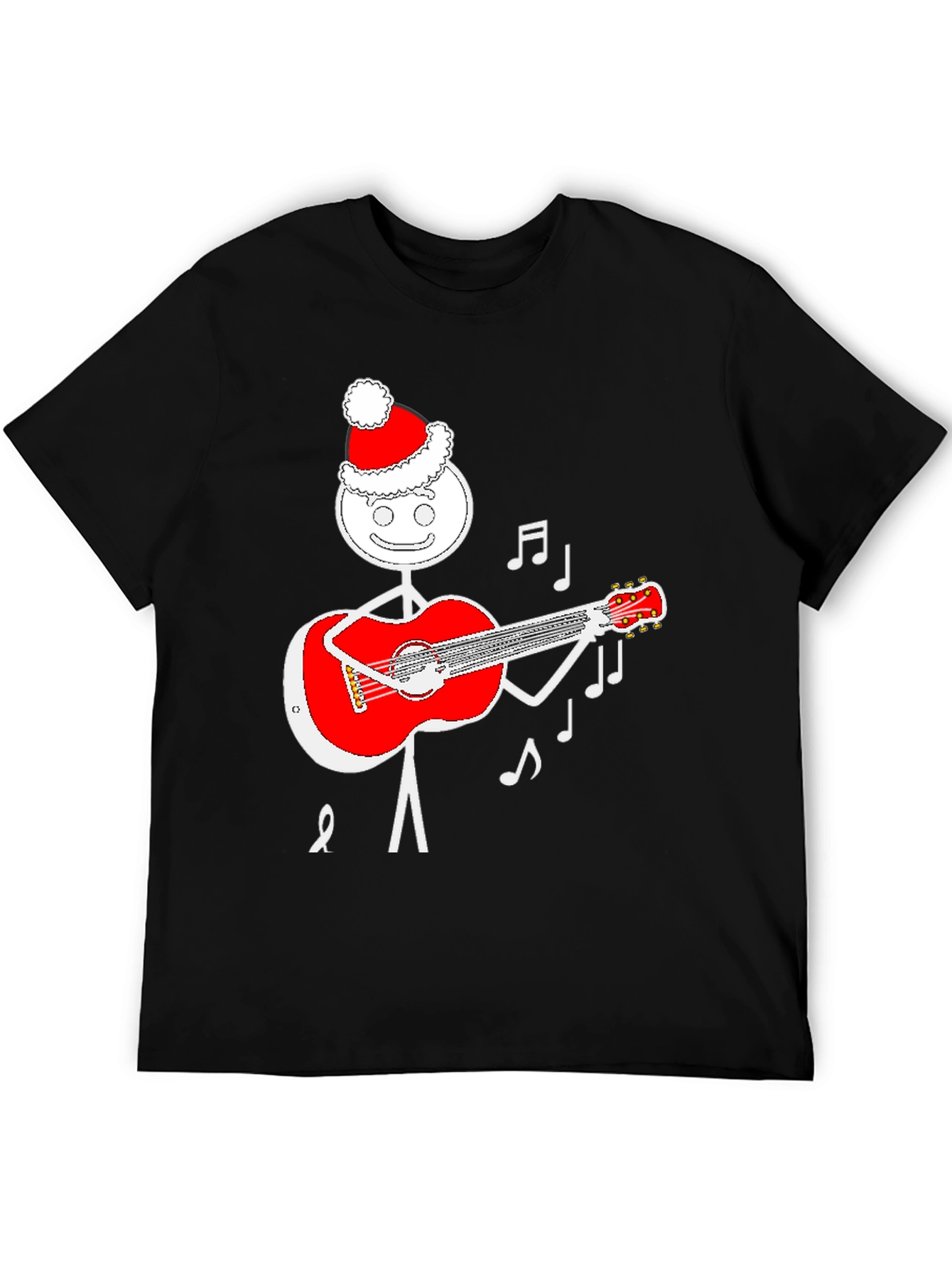 Festive Stick Figure Guitarist T-Shirt