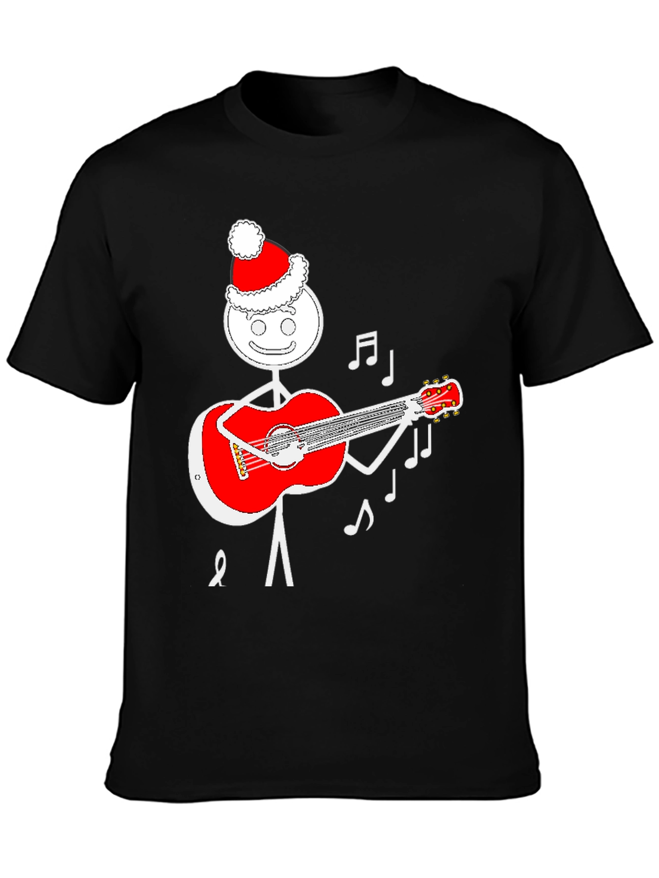 Festive Stick Figure Guitarist T-Shirt