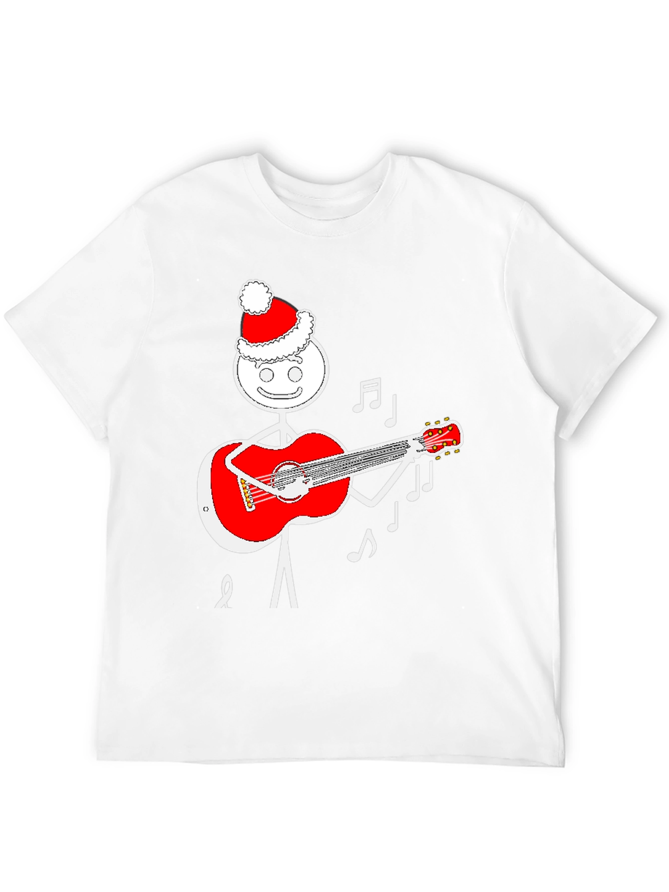 Festive Stick Figure Guitarist T-Shirt
