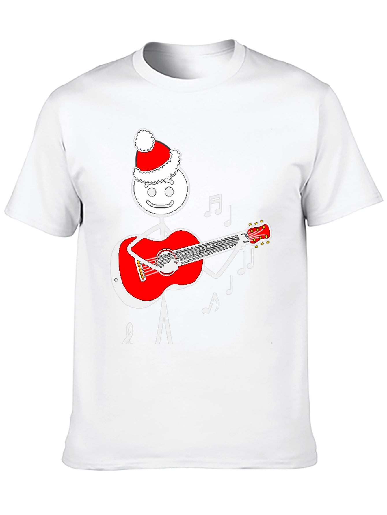 Festive Stick Figure Guitarist T-Shirt
