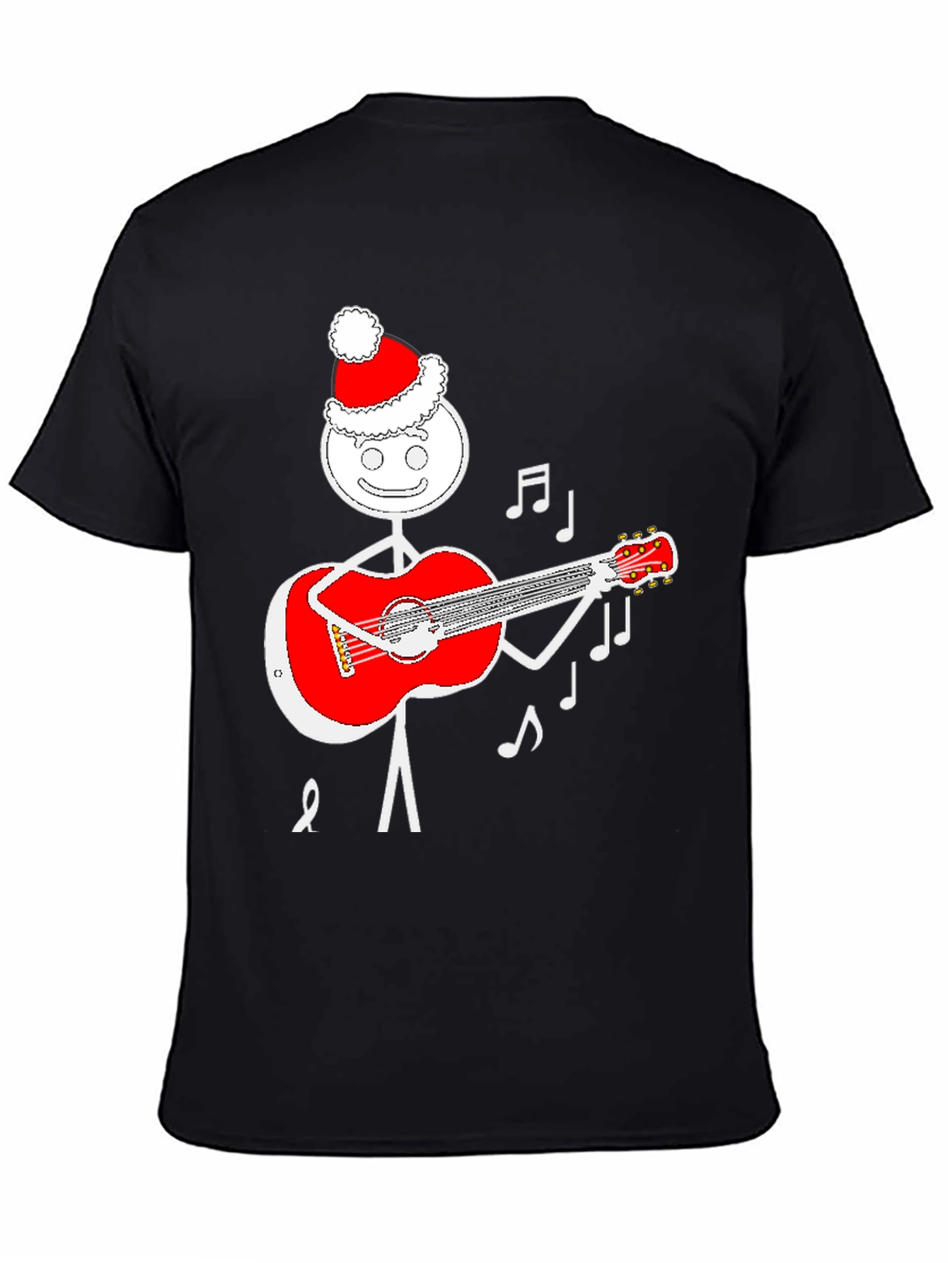 Festive Stick Figure Guitarist T-Shirt