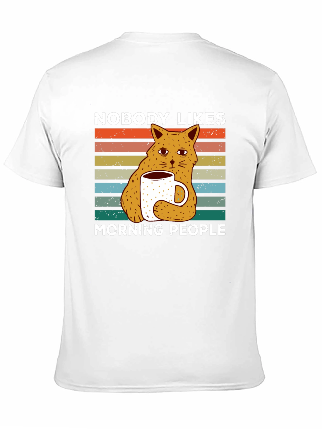 Nobody Likes Morning People Cat T-Shirt
