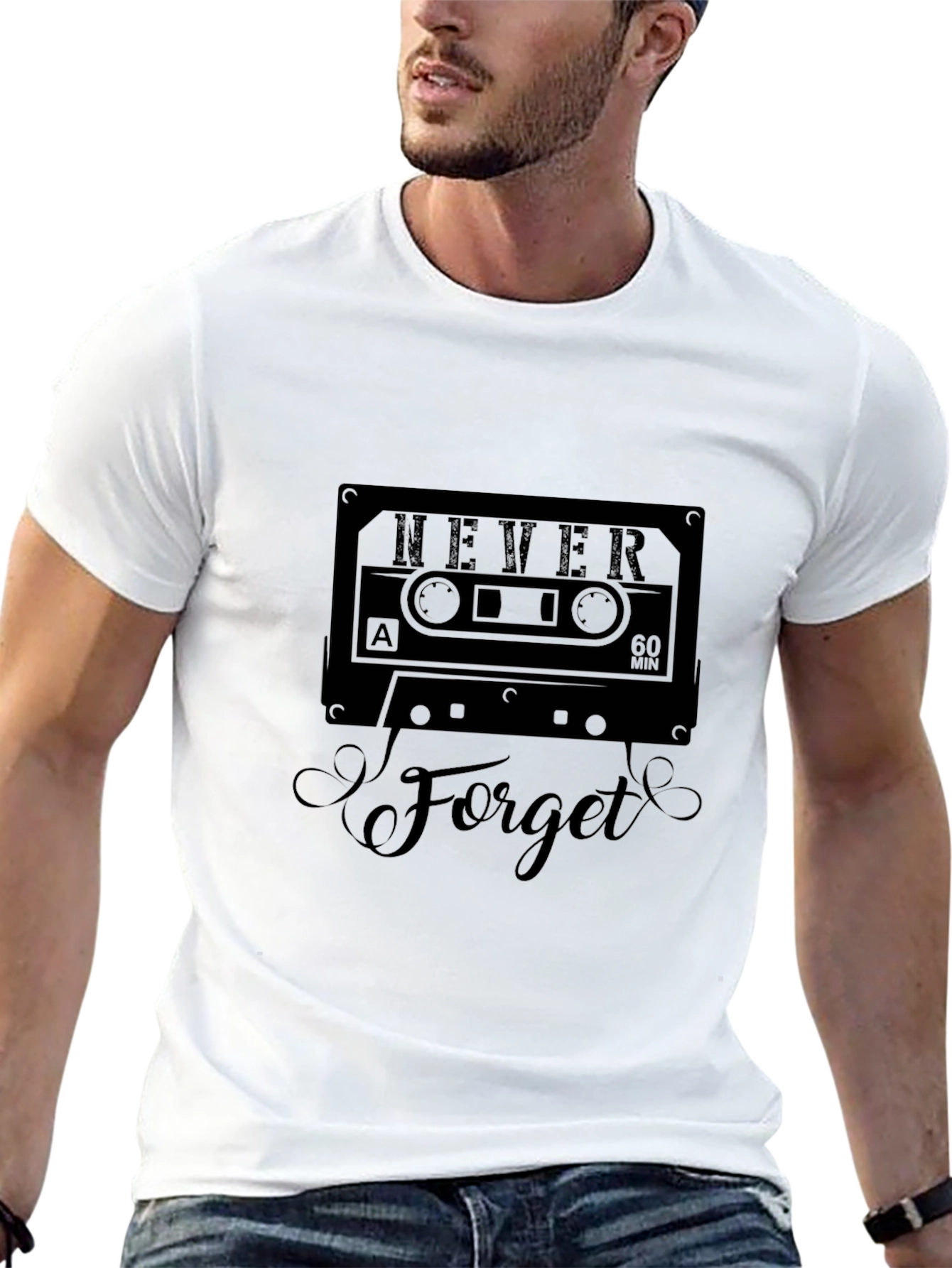 Never Forget Cassette Tape Graphic Tee