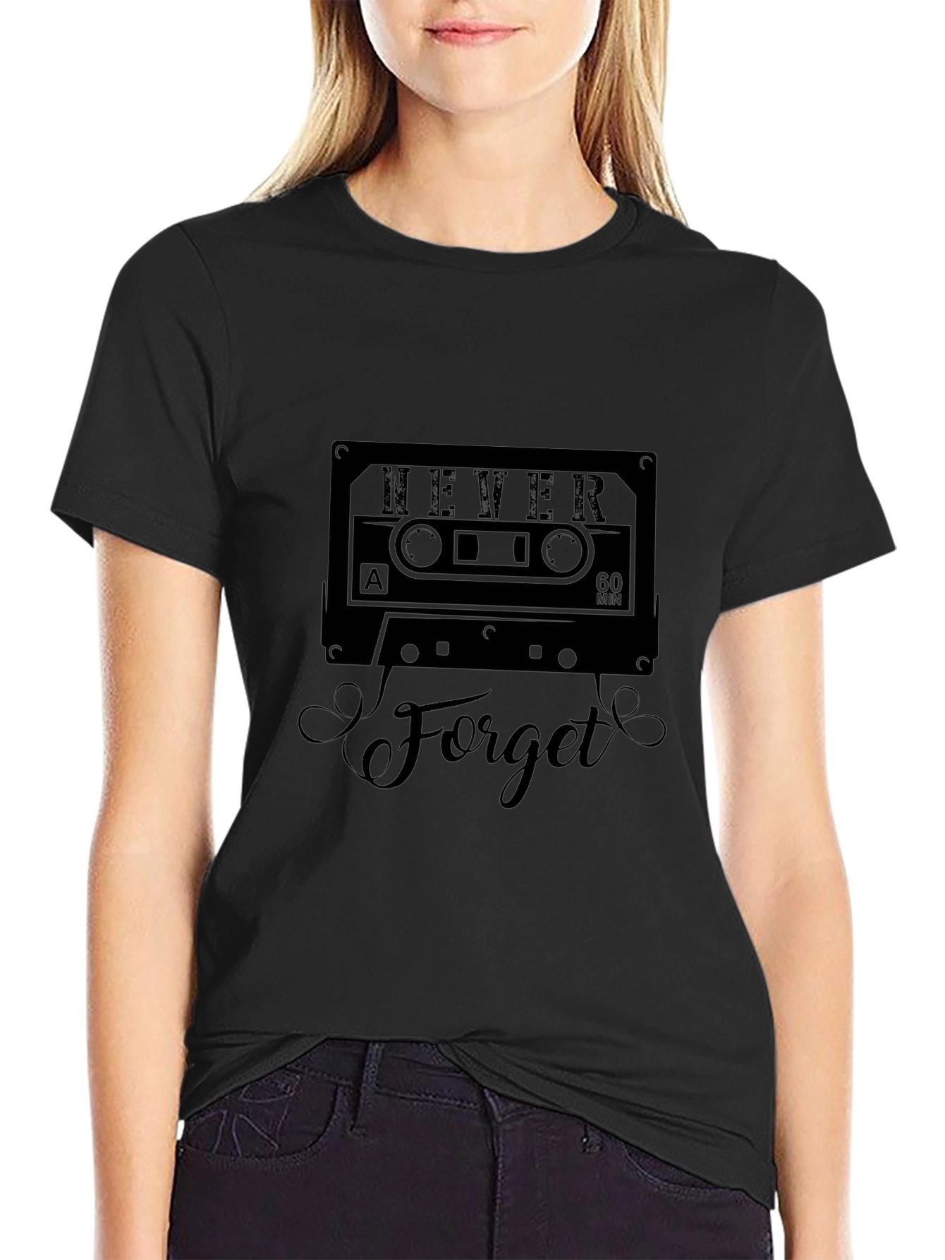 Never Forget Cassette Tape Graphic Tee