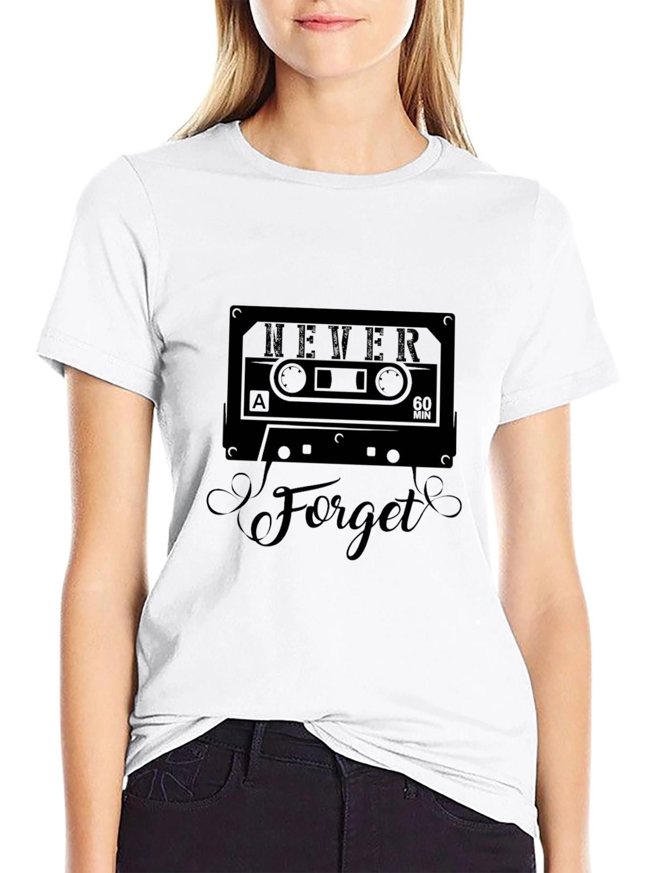 Never Forget Cassette Tape Graphic Tee