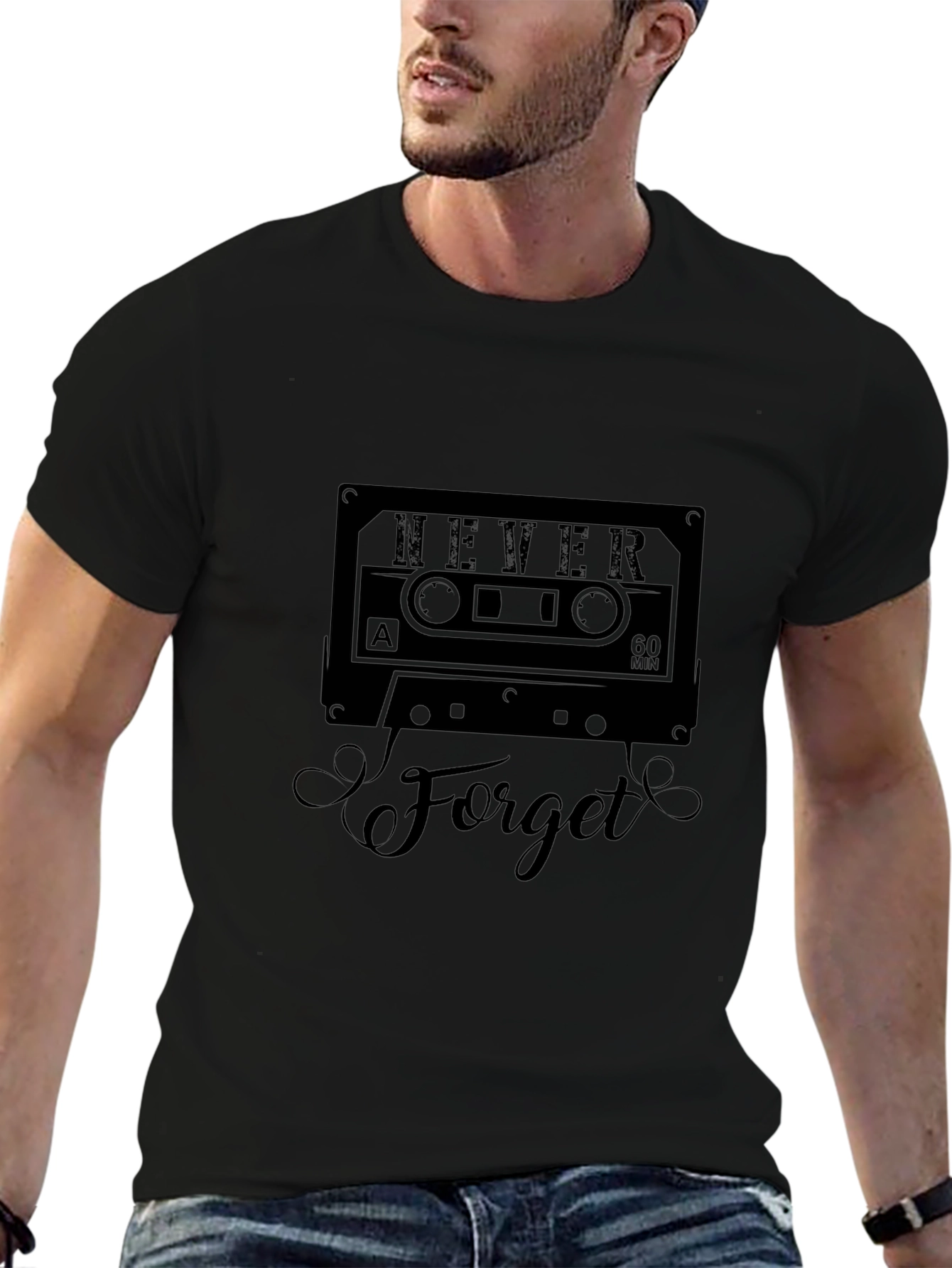 Never Forget Cassette Tape Graphic Tee