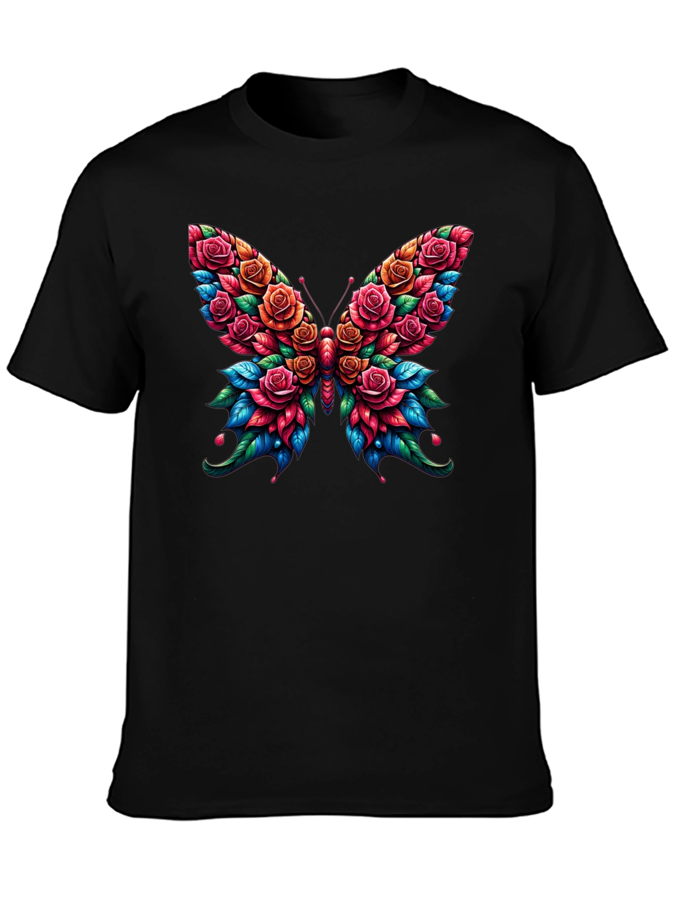 Floral Butterfly Graphic Tee - Unique Design