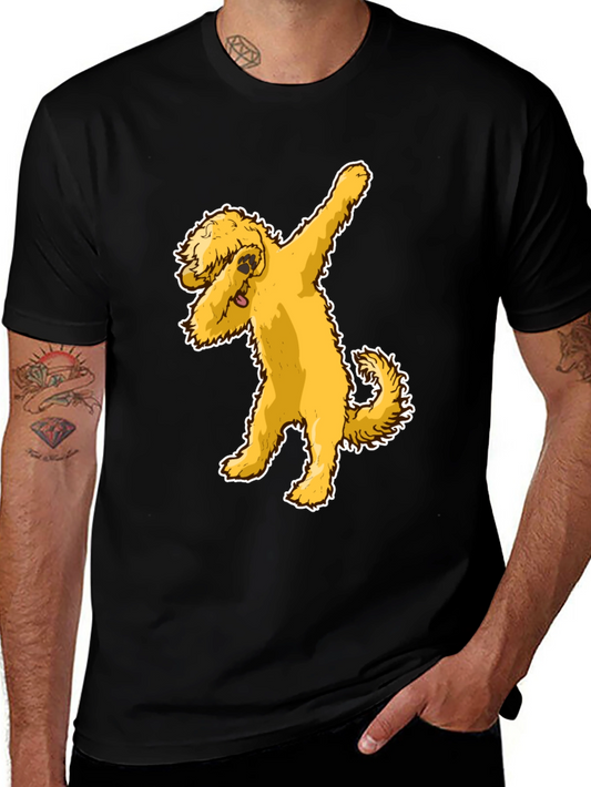 Dabbing Doodle Dog Black T-Shirt