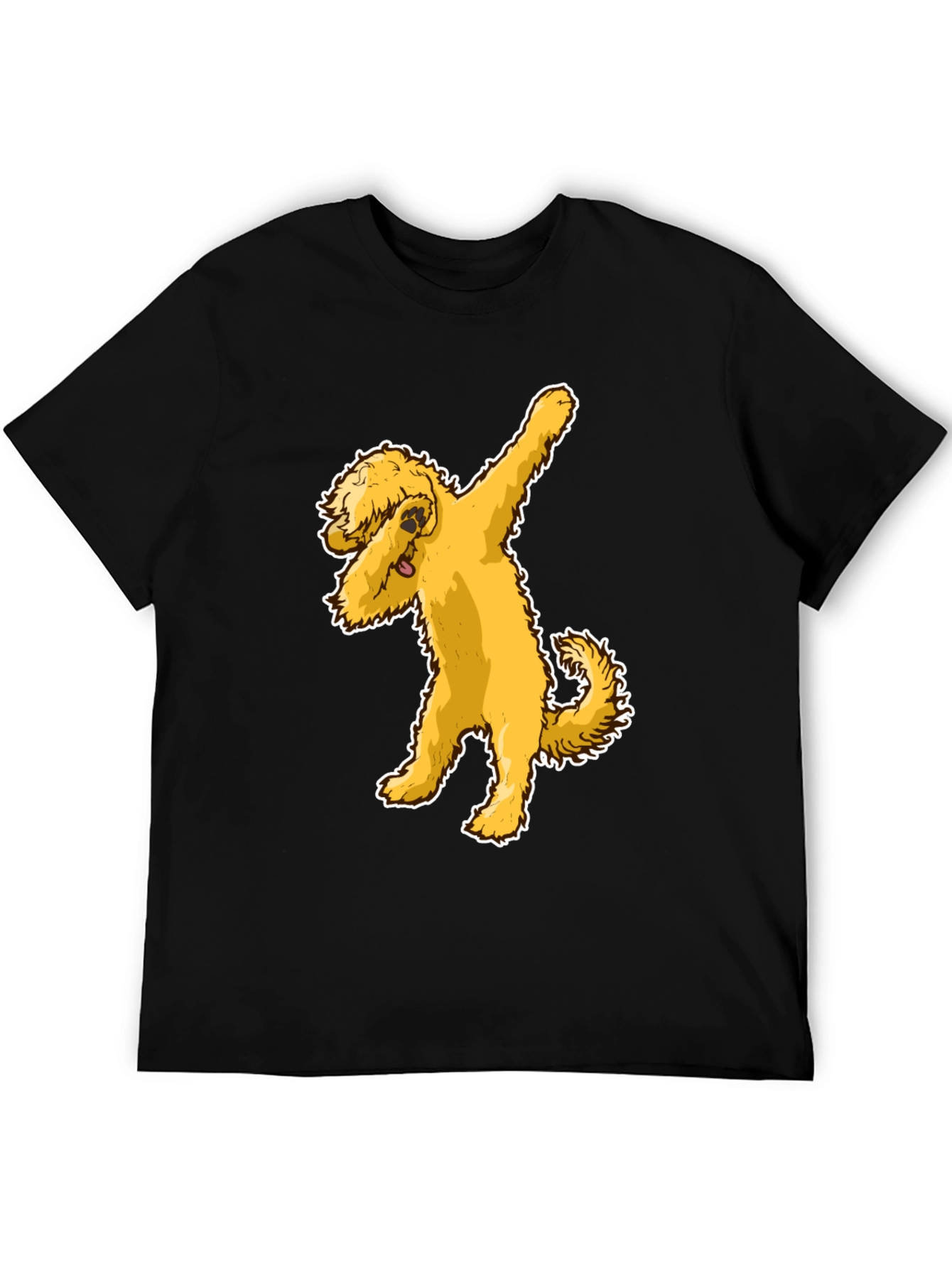 Dabbing Doodle Dog Black T-Shirt