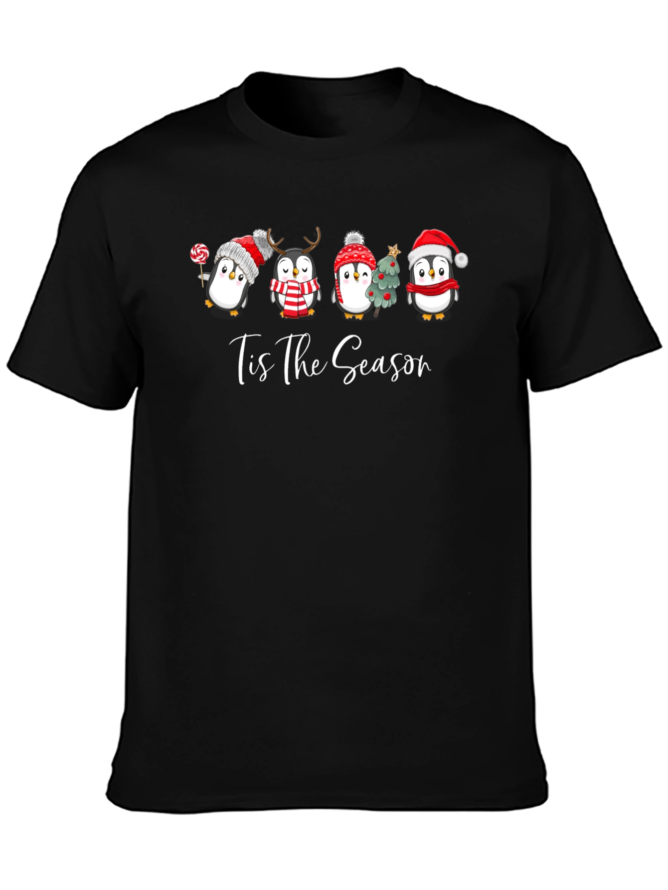 Festive Penguin Tis The Season T-Shirt
