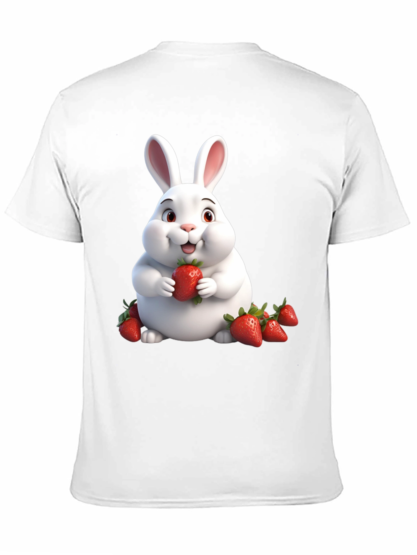 Bunny Eating Strawberries Graphic Tee