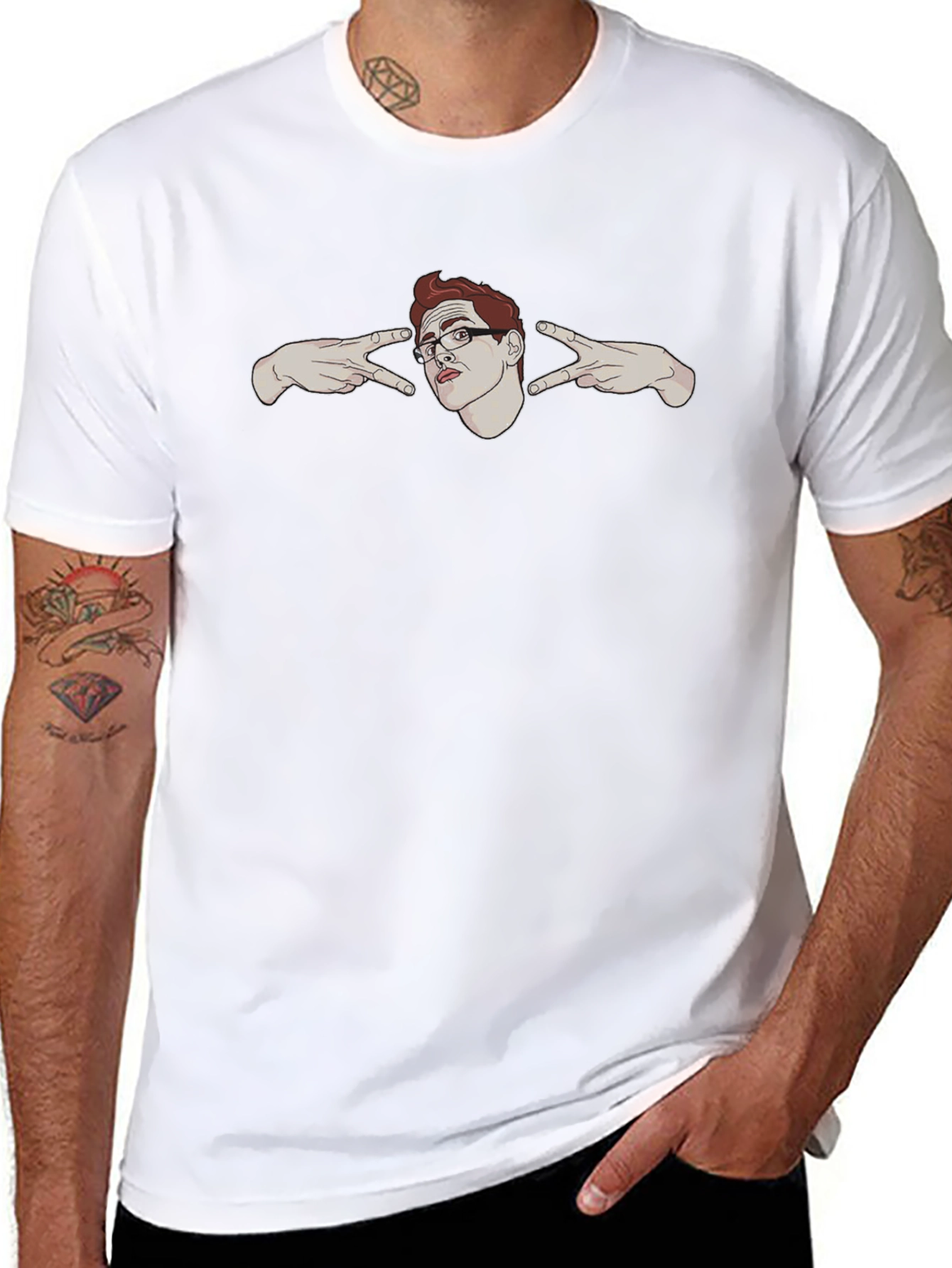Peace Sign Geek Black T-Shirt