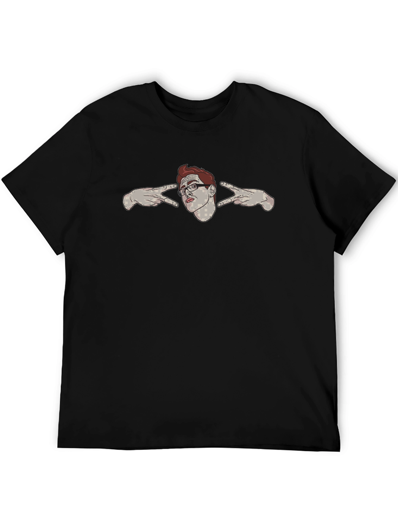Peace Sign Geek Black T-Shirt
