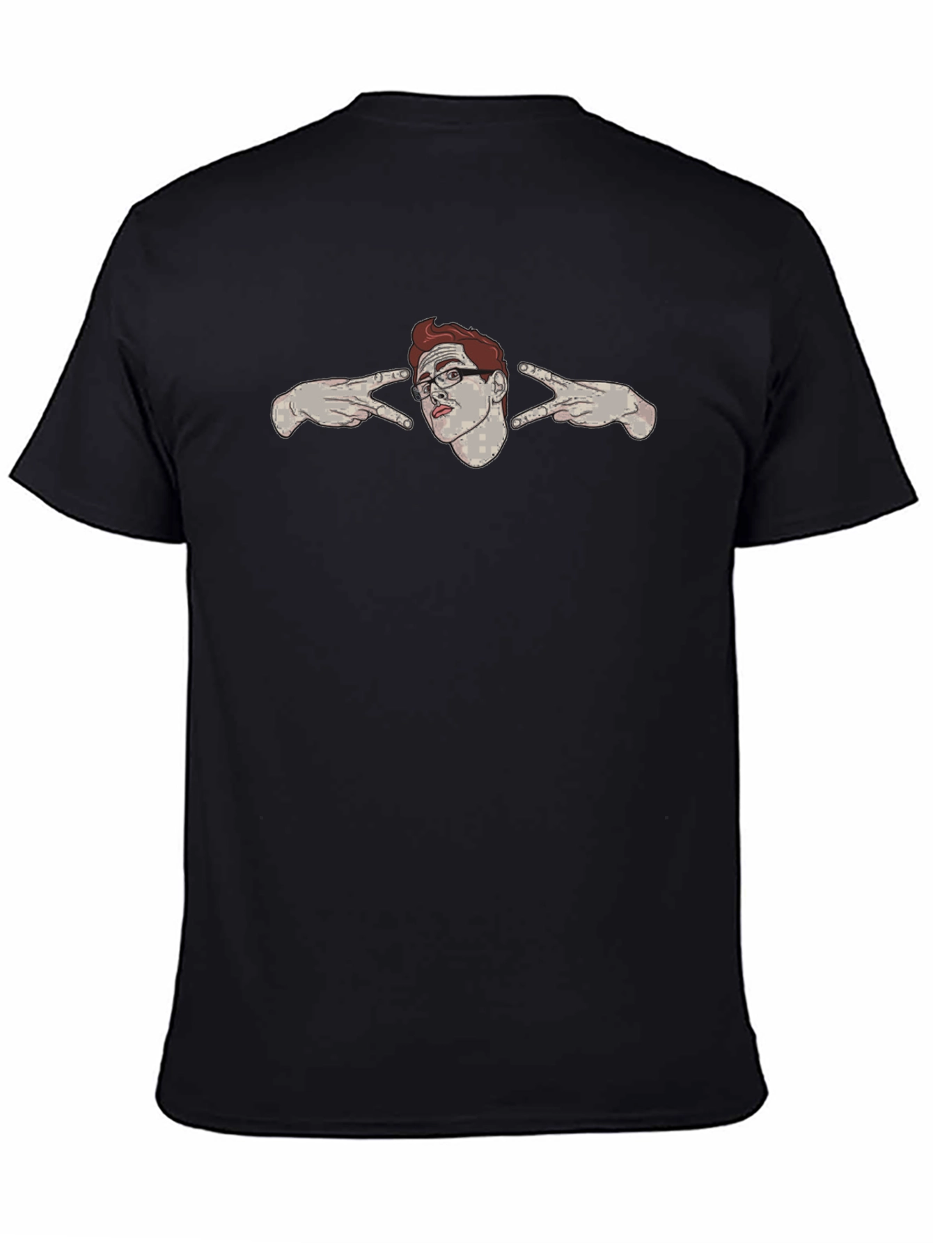 Peace Sign Geek Black T-Shirt