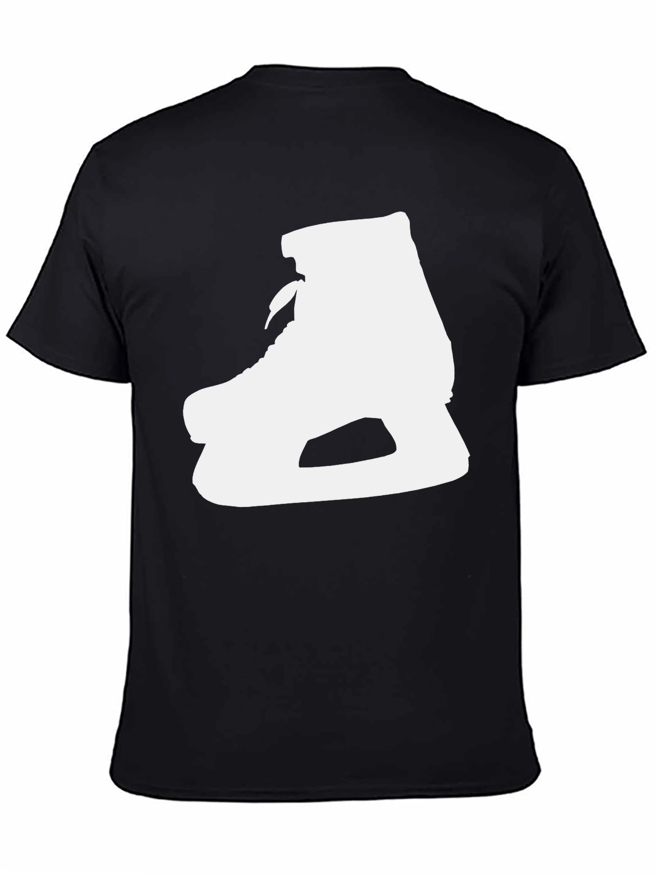 Ice Skate Graphic Tee - Sporty Black T-Shirt