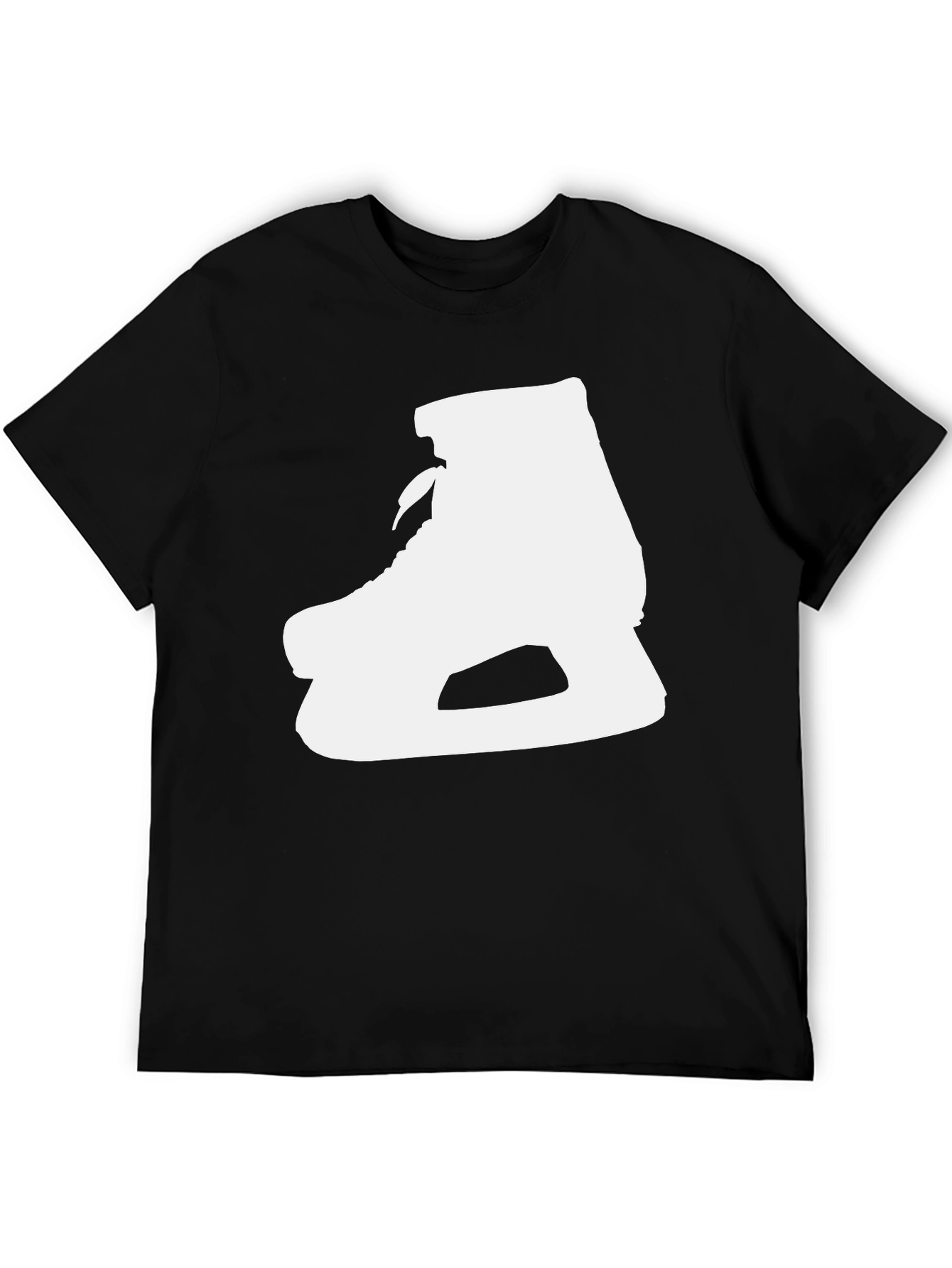 Ice Skate Graphic Tee - Sporty Black T-Shirt