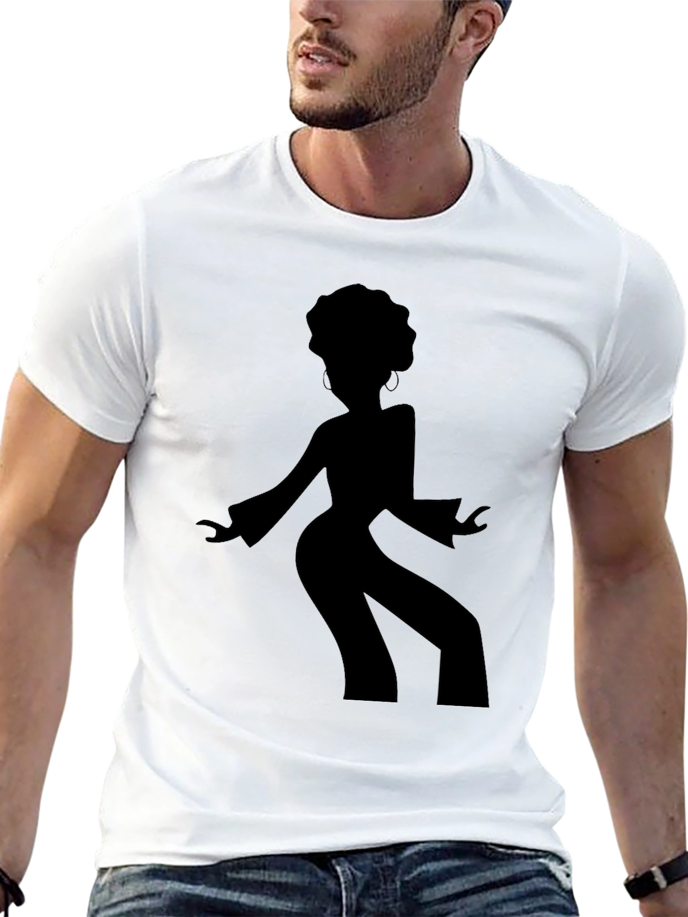 Retro Disco Dancer Silhouette Graphic Tee