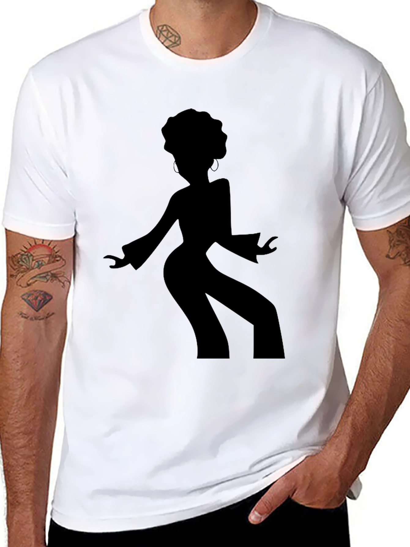 Retro Disco Dancer Silhouette Graphic Tee