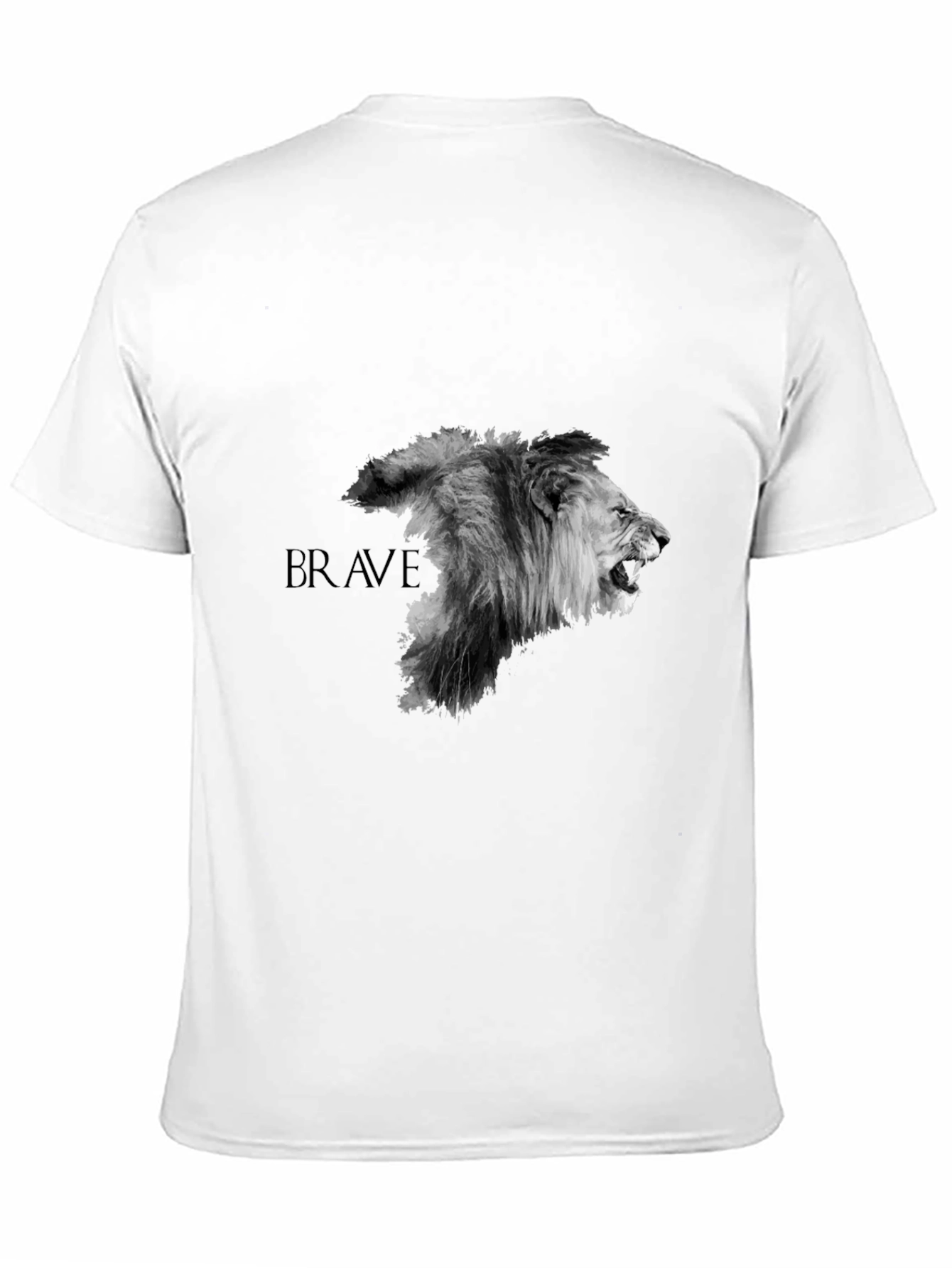 Brave Lion Graphic T-Shirt - Black