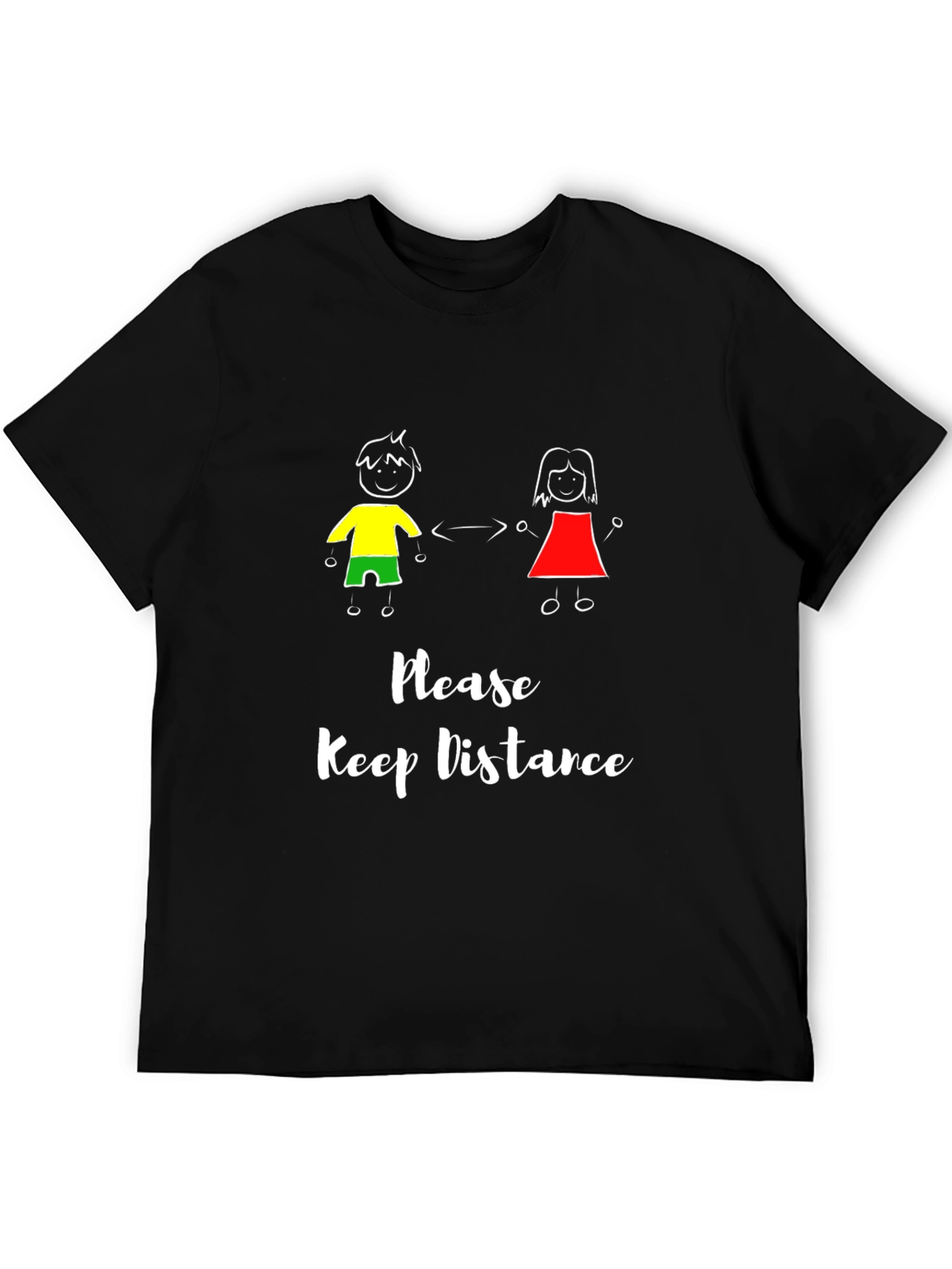 Social Distance T-Shirt: Please Keep Distance Graphic Tee