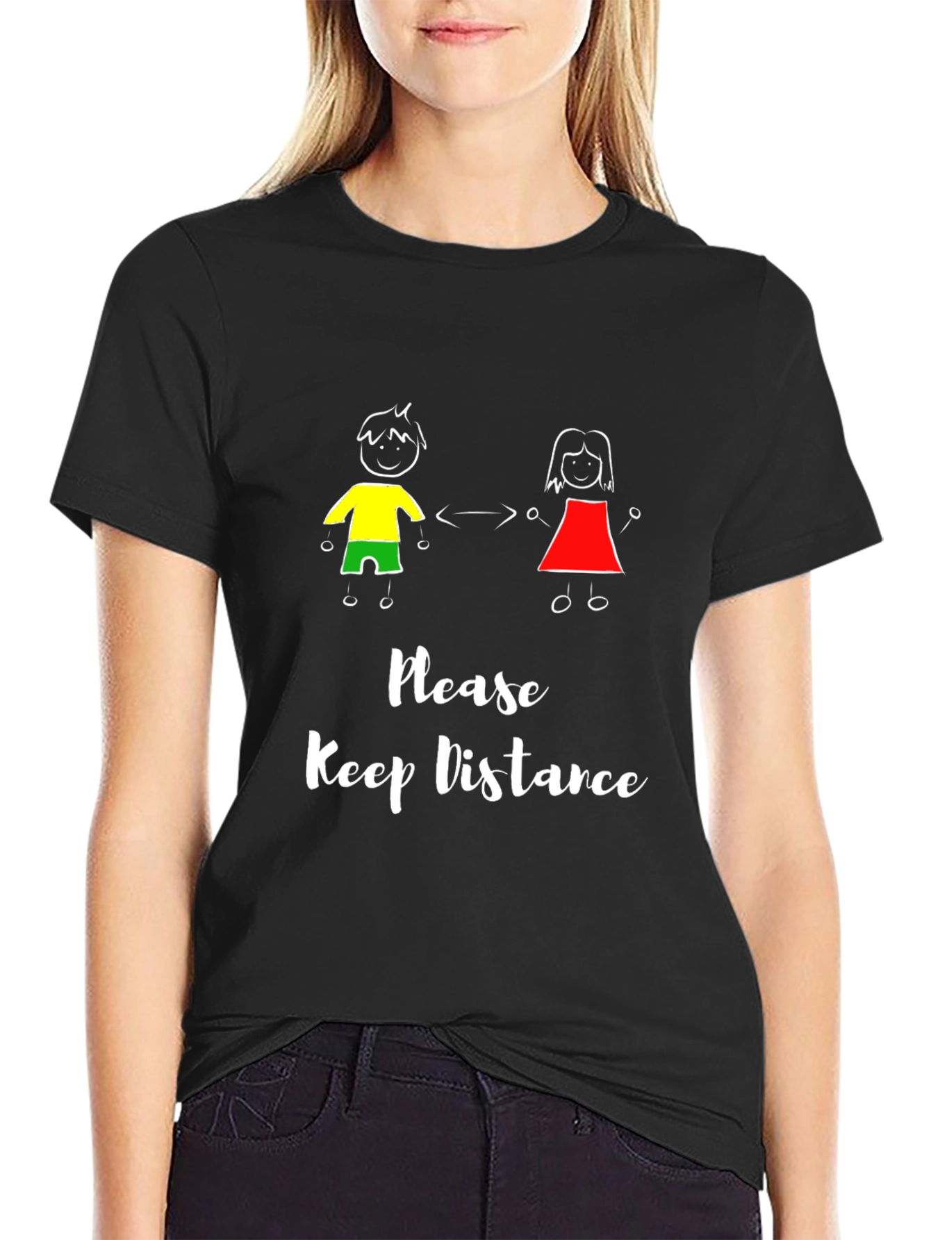 Social Distance T-Shirt: Please Keep Distance Graphic Tee