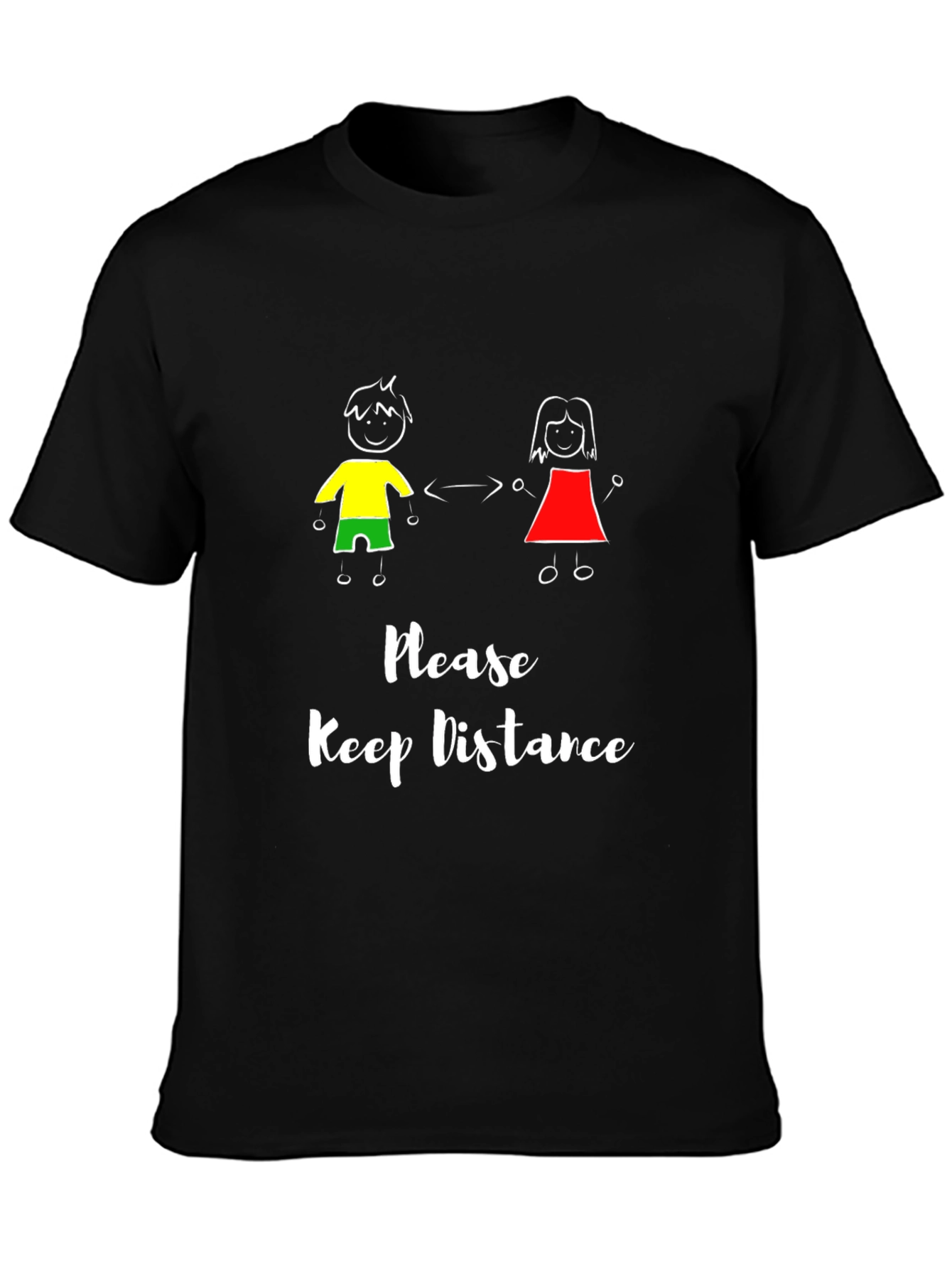 Social Distance T-Shirt: Please Keep Distance Graphic Tee