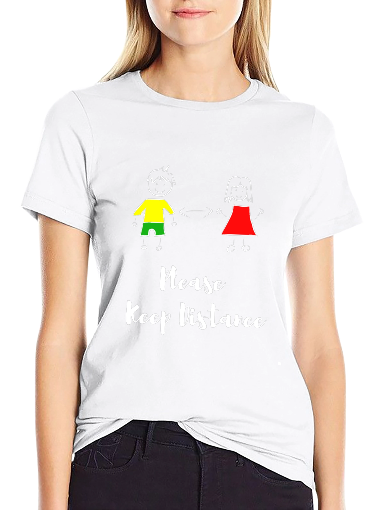 Social Distance T-Shirt: Please Keep Distance Graphic Tee