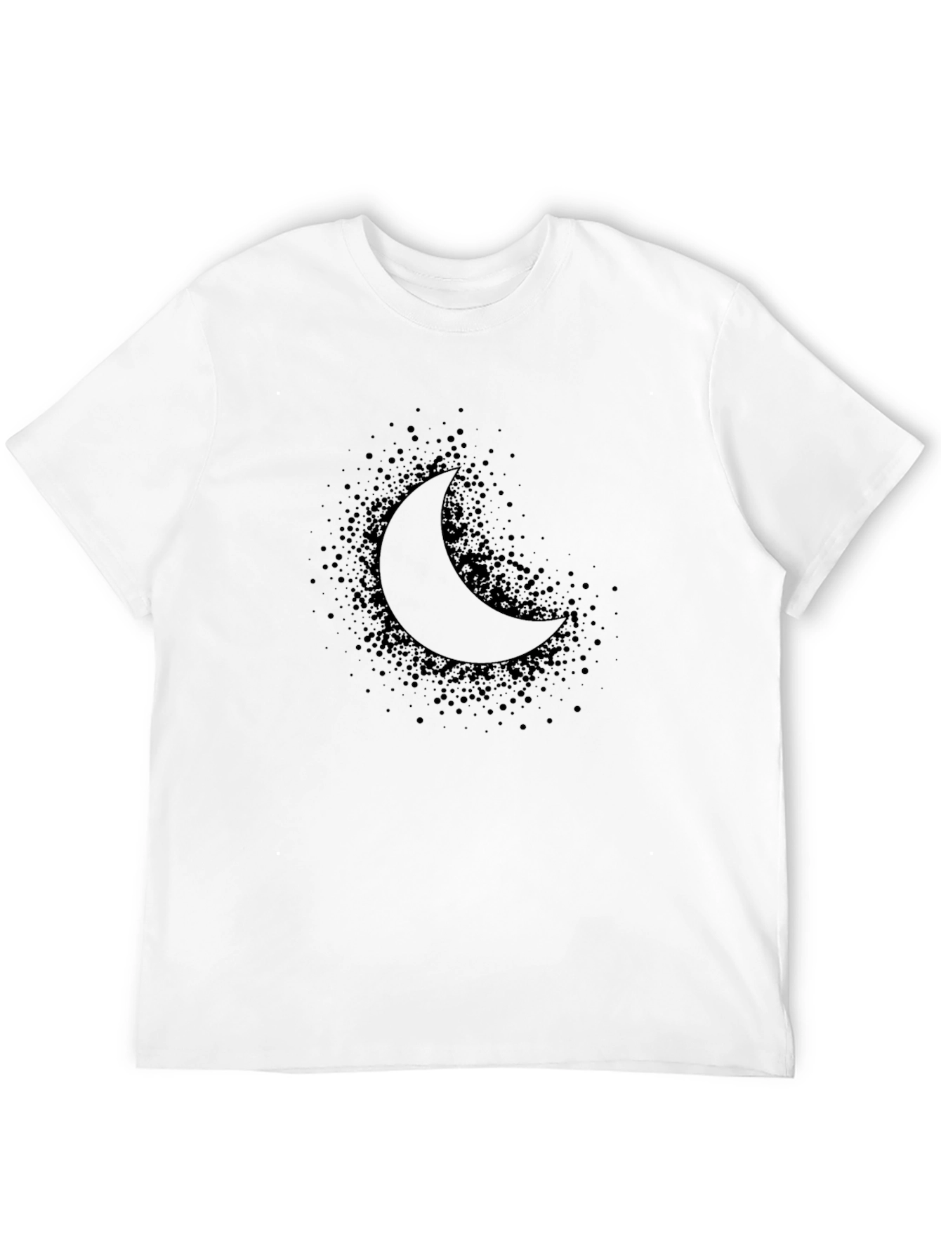 Dark Moon Graphic Tee - Black Cotton Blend