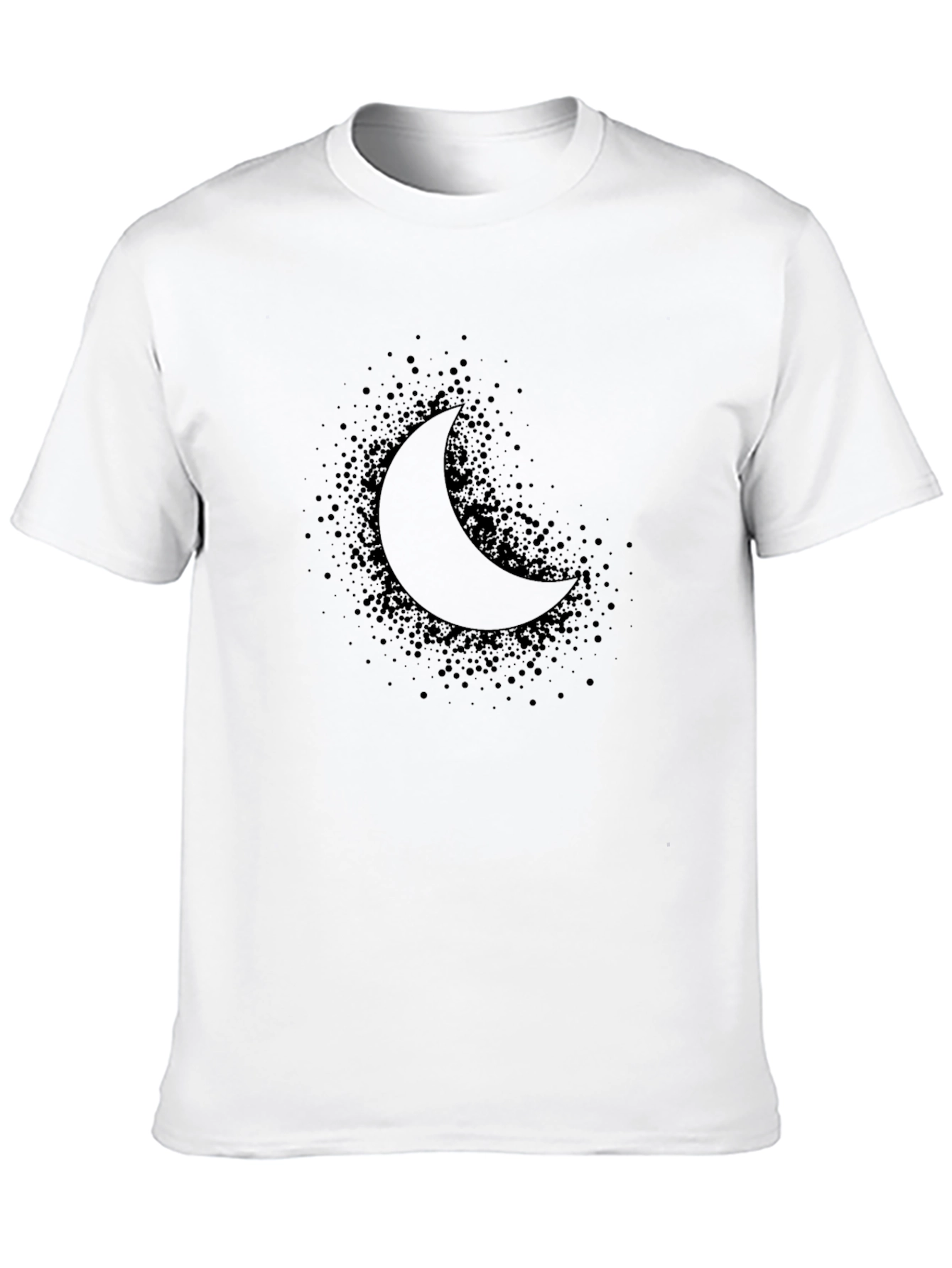 Dark Moon Graphic Tee - Black Cotton Blend