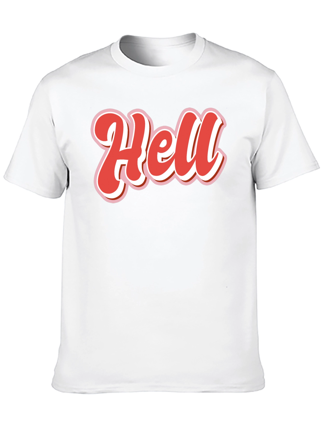 Retro Hell Graphic Tee - Black Cotton Blend Shirt