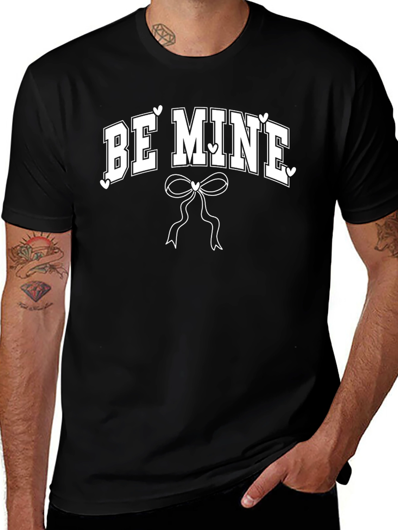 Be Mine Graphic Tee - Valentines Day Bow Shirt