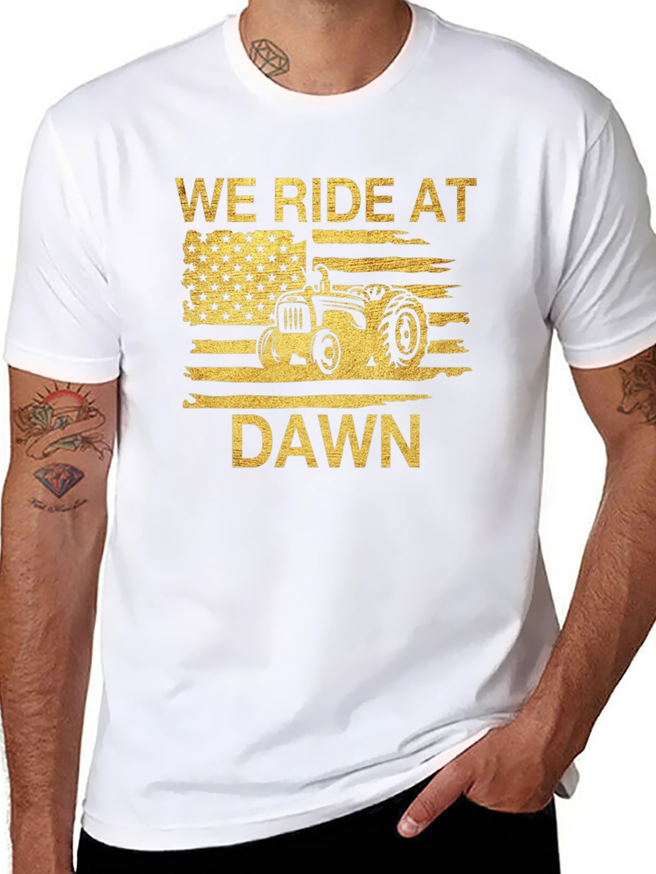 We Ride at Dawn Black T-Shirt