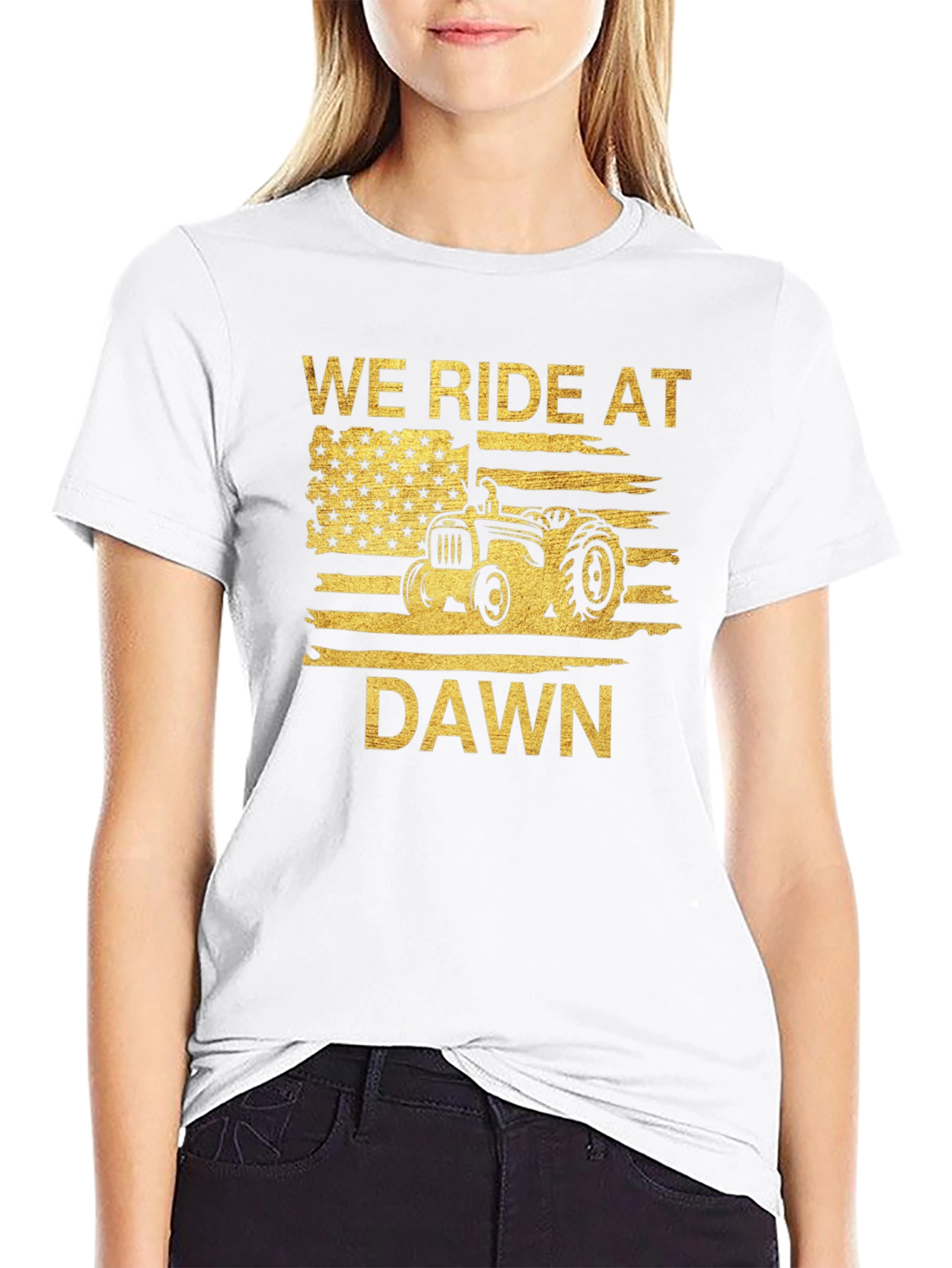 We Ride at Dawn Black T-Shirt
