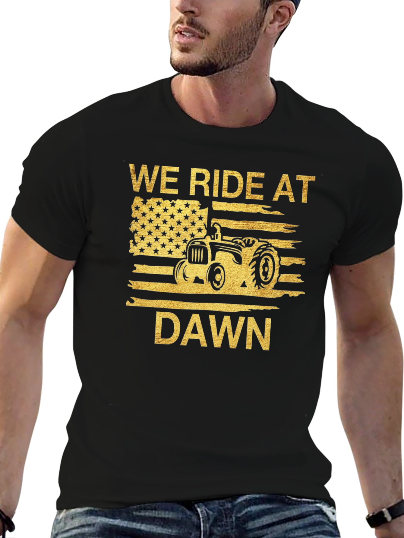 We Ride at Dawn Black T-Shirt