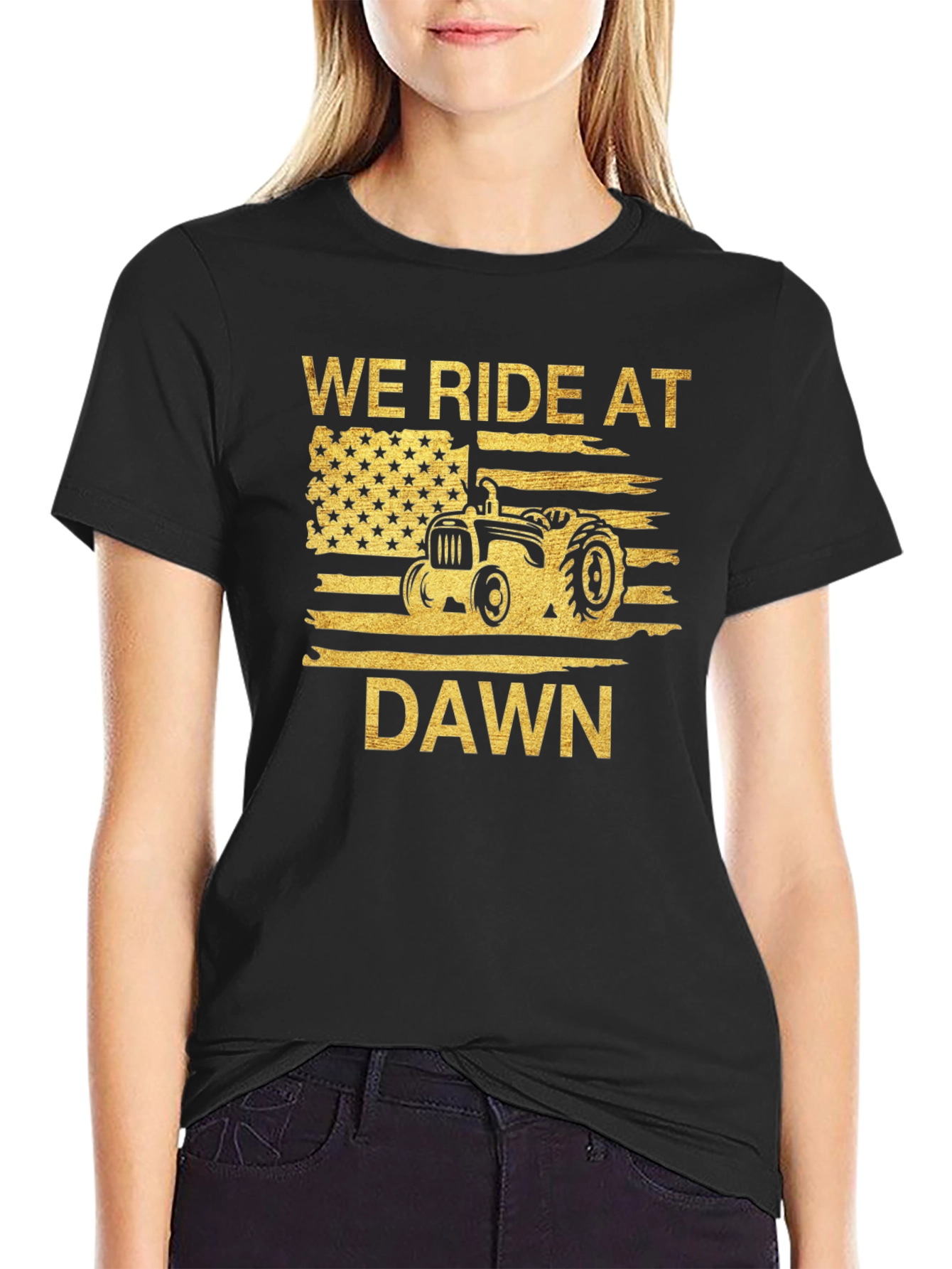 We Ride at Dawn Black T-Shirt