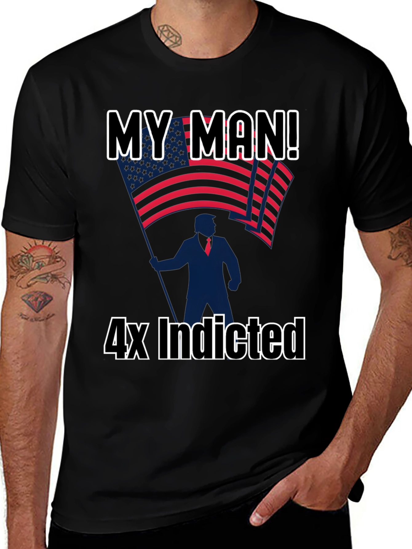 My Man! 4x Indicted Graphic T-Shirt