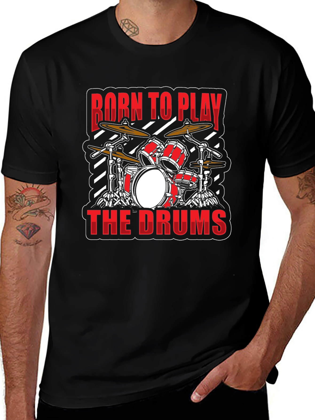 Born to Play the Drums Graphic T-Shirt